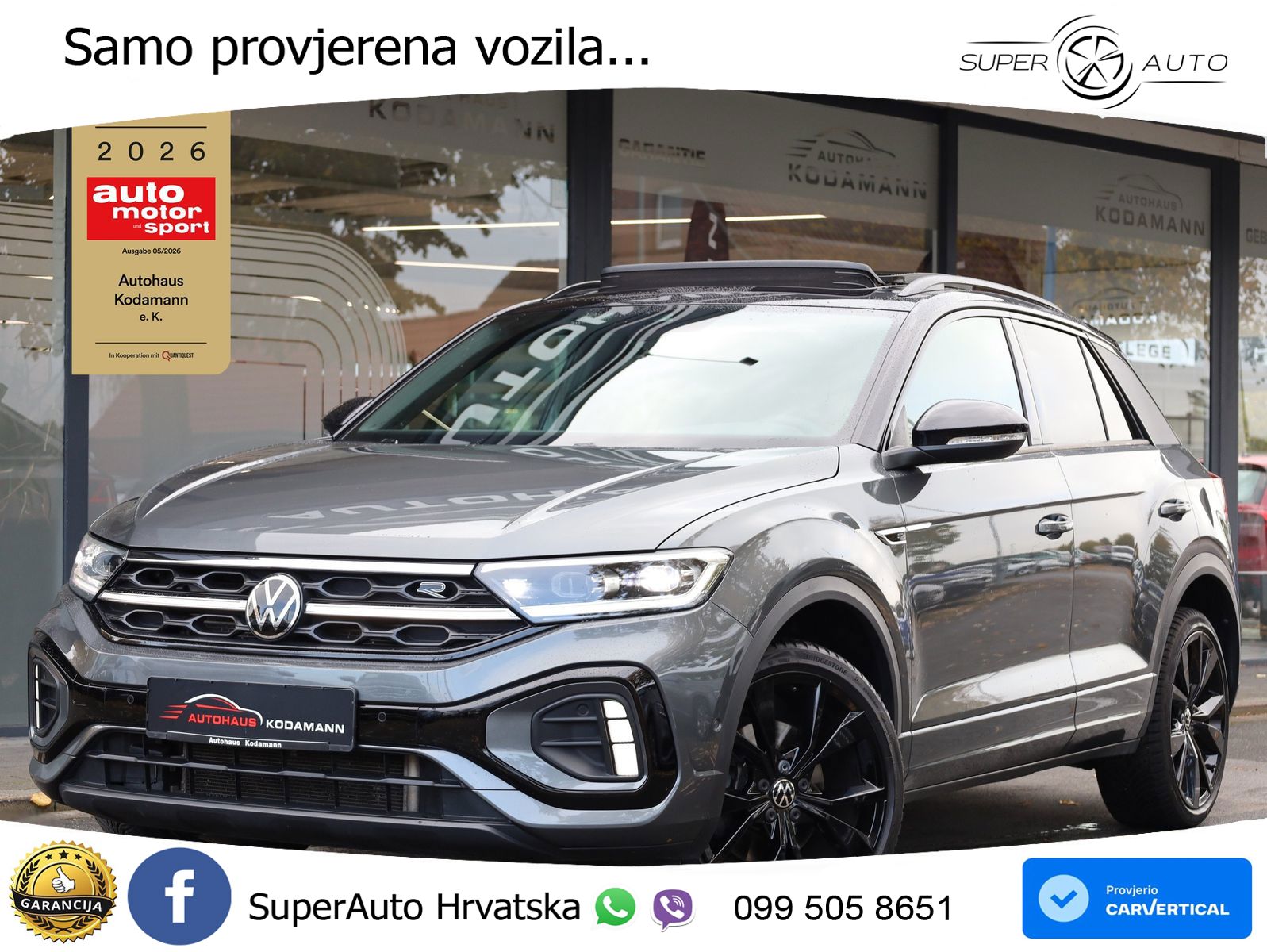Volkswagen T-Roc 2.0 TSI (190 KS) 4M DSG R-Line MATRIX+GR SJED+KAM