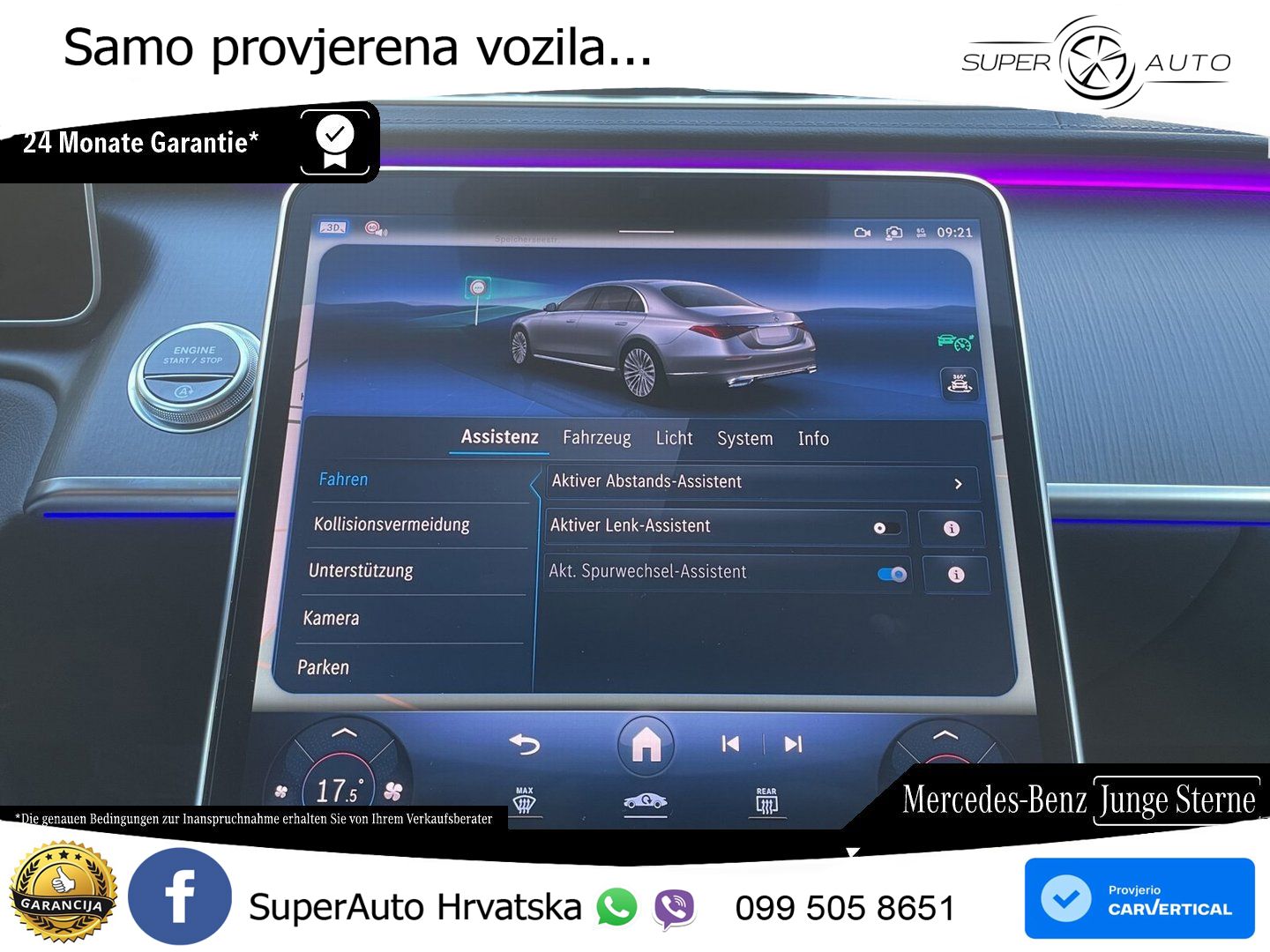 Mercedes S 350d (313 KS) EQ Boost 4MATIC 9G-TRONIC AMG ZRAČNI+ACC+GR SJED+360+PANO