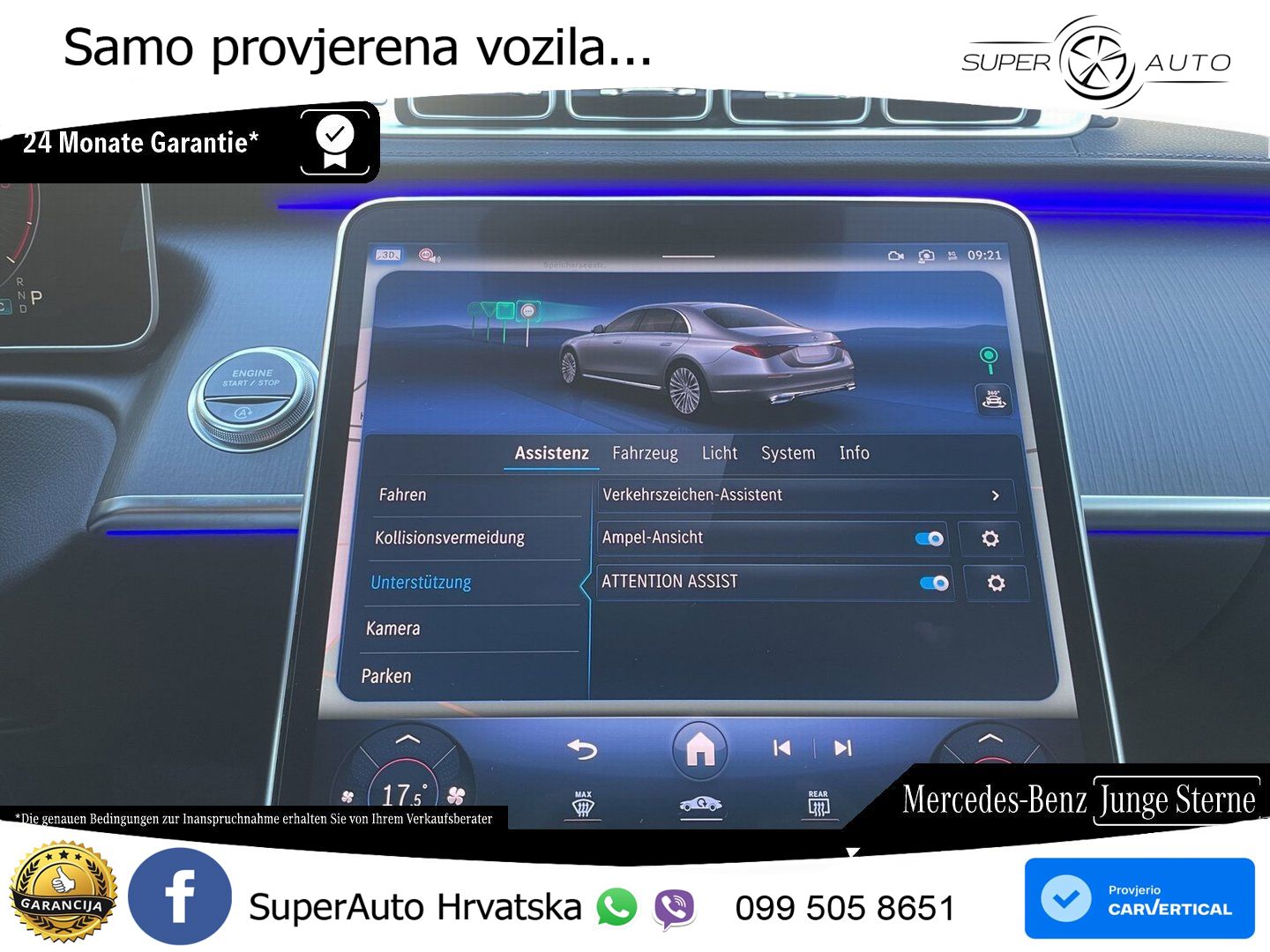 Mercedes S 350d (313 KS) EQ Boost 4MATIC 9G-TRONIC AMG ZRAČNI+ACC+GR SJED+360+PANO