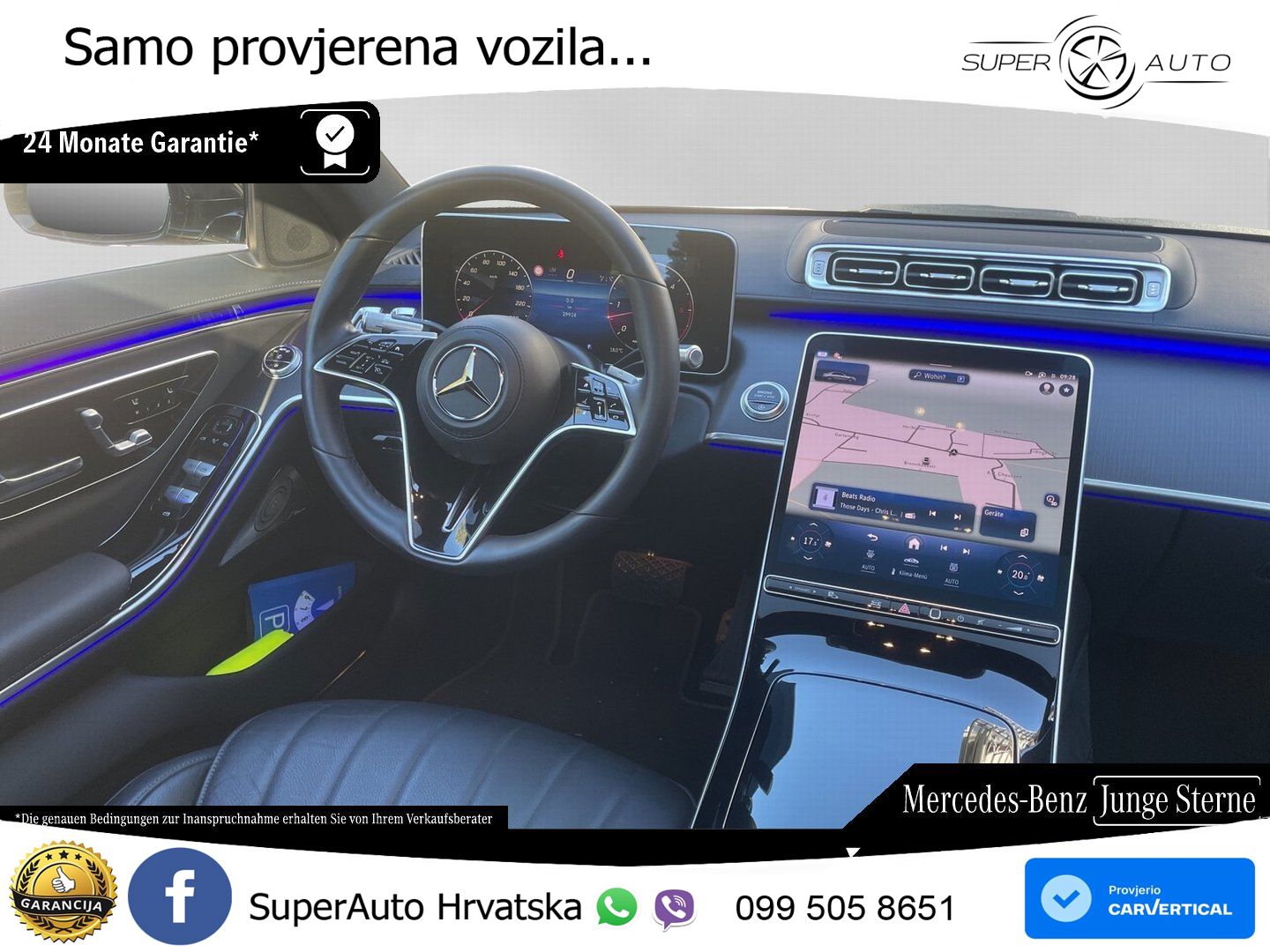 Mercedes S 350d (313 KS) EQ Boost 4MATIC 9G-TRONIC AMG ZRAČNI+ACC+GR SJED+360+PANO