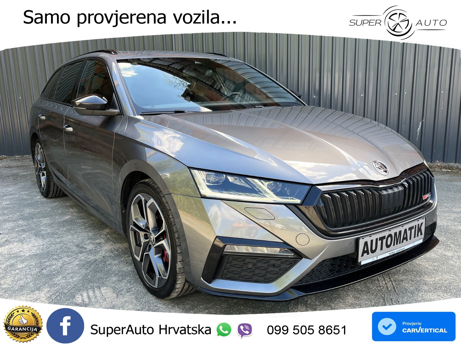 Skoda Octavia IV Combi RS 2.0 TSI (245 KS) DSG LED+GR SJED+ACC