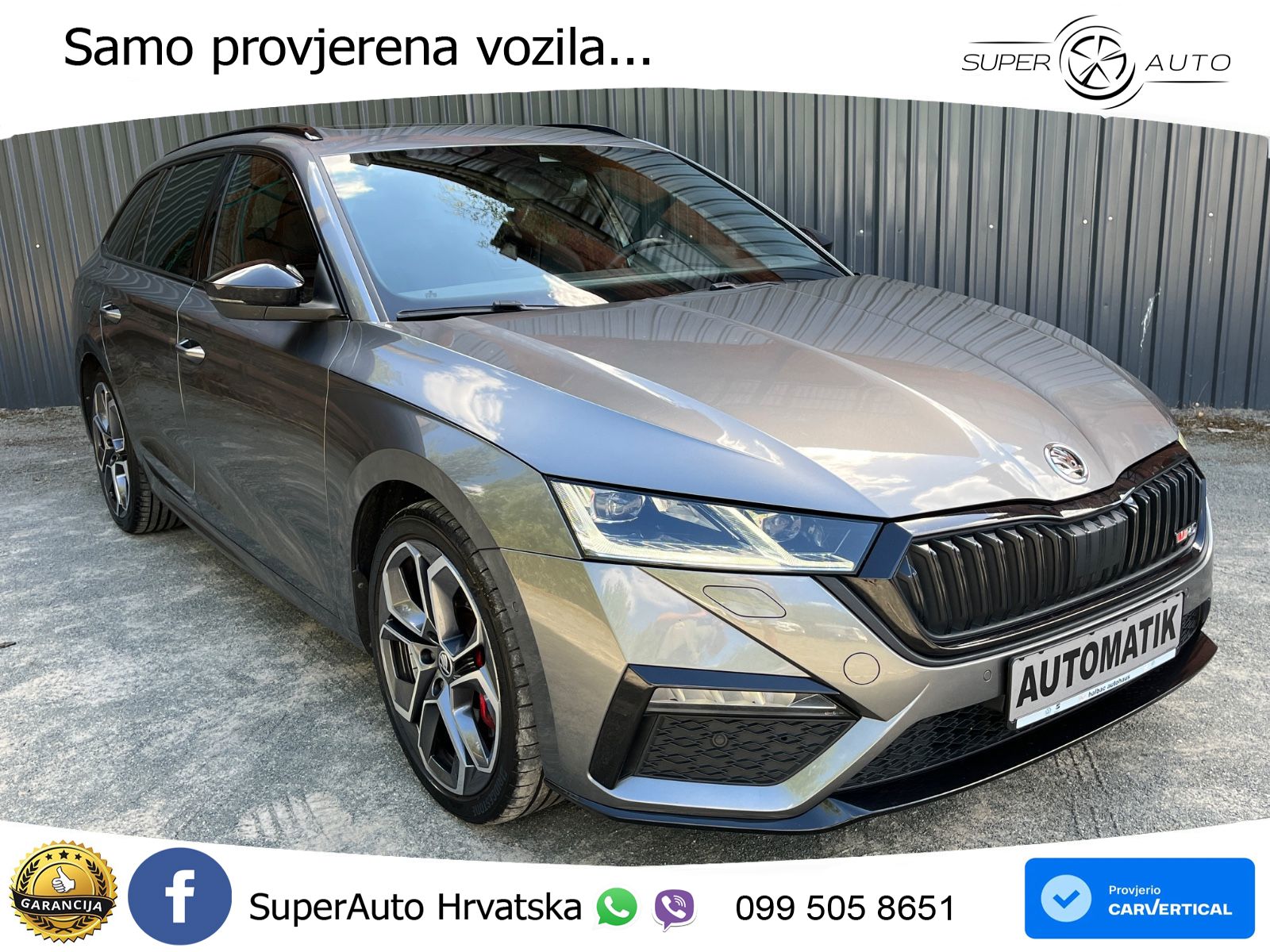 Skoda Octavia IV Combi RS 2.0 TSI (245 KS) DSG LED+GR SJED+ACC