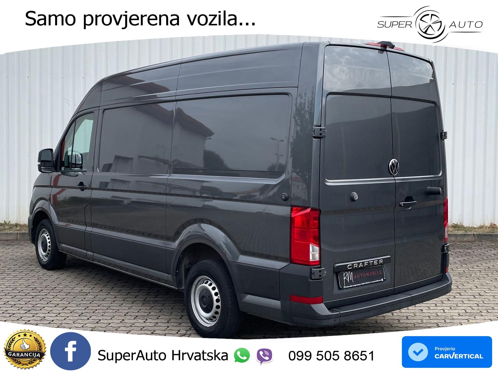 Volkswagen Crafter Kasten 35 L3H3 AHK RFK oh.Schäden 5J.Gar 177 KS