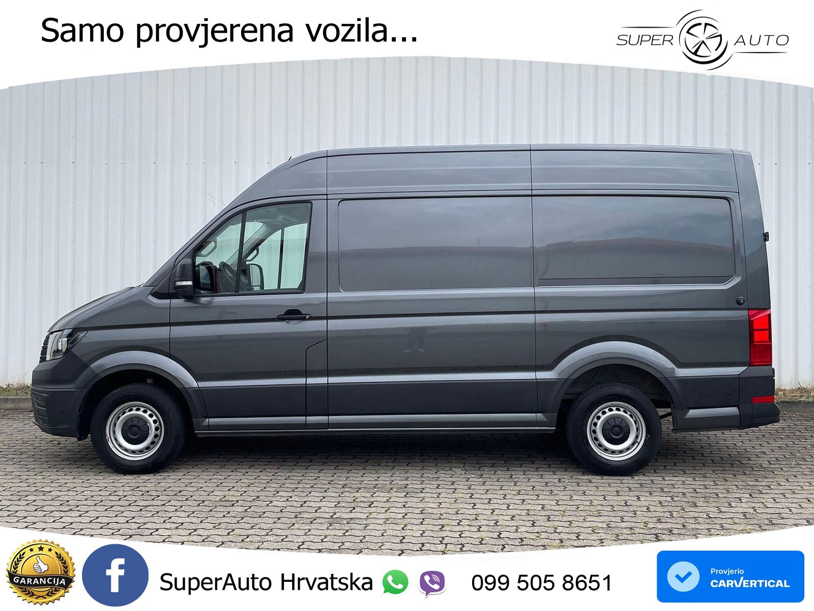 Volkswagen Crafter Kasten 35 L3H3 AHK RFK oh.Schäden 5J.Gar 177 KS