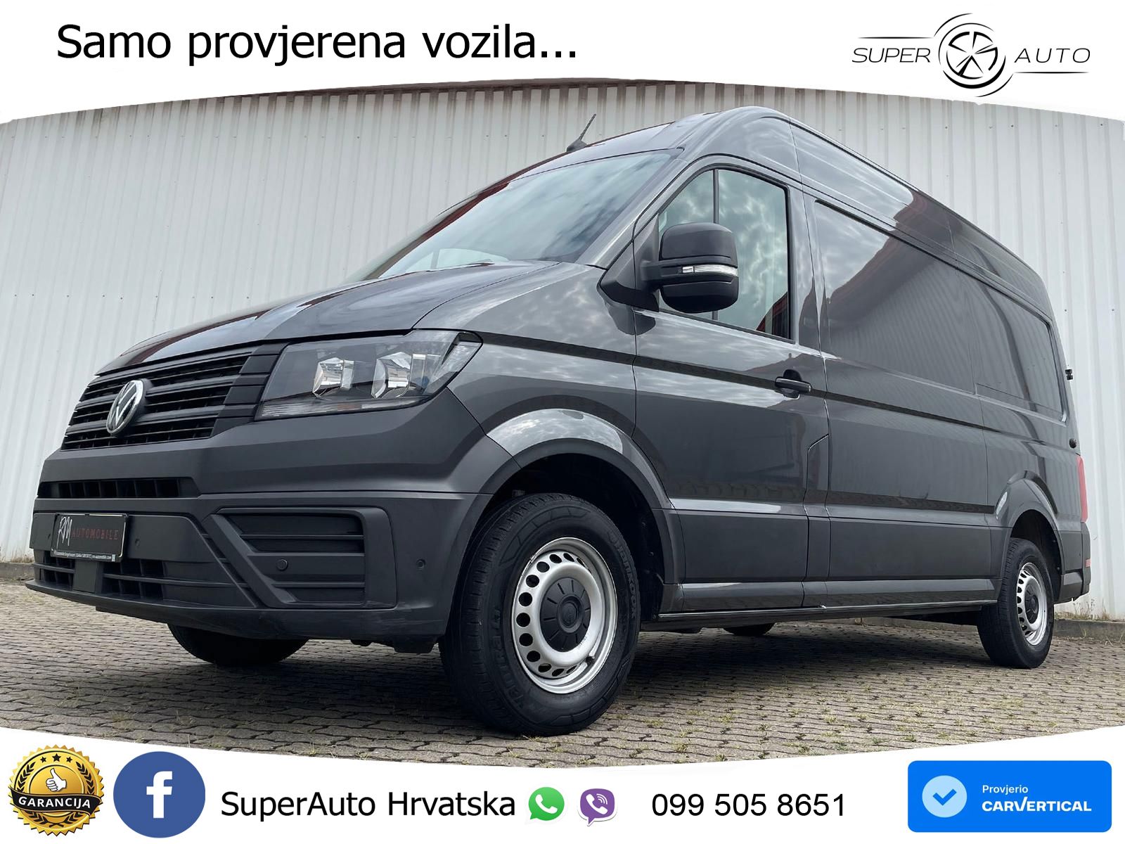 Volkswagen Crafter Kasten 35 L3H3 AHK RFK oh.Schäden 5J.Gar 177 KS