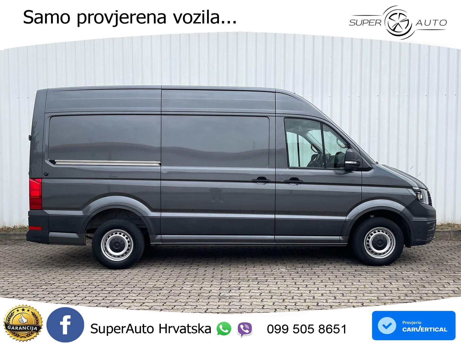 Volkswagen Crafter Kasten 35 L3H3 AHK RFK oh.Schäden 5J.Gar 177 KS