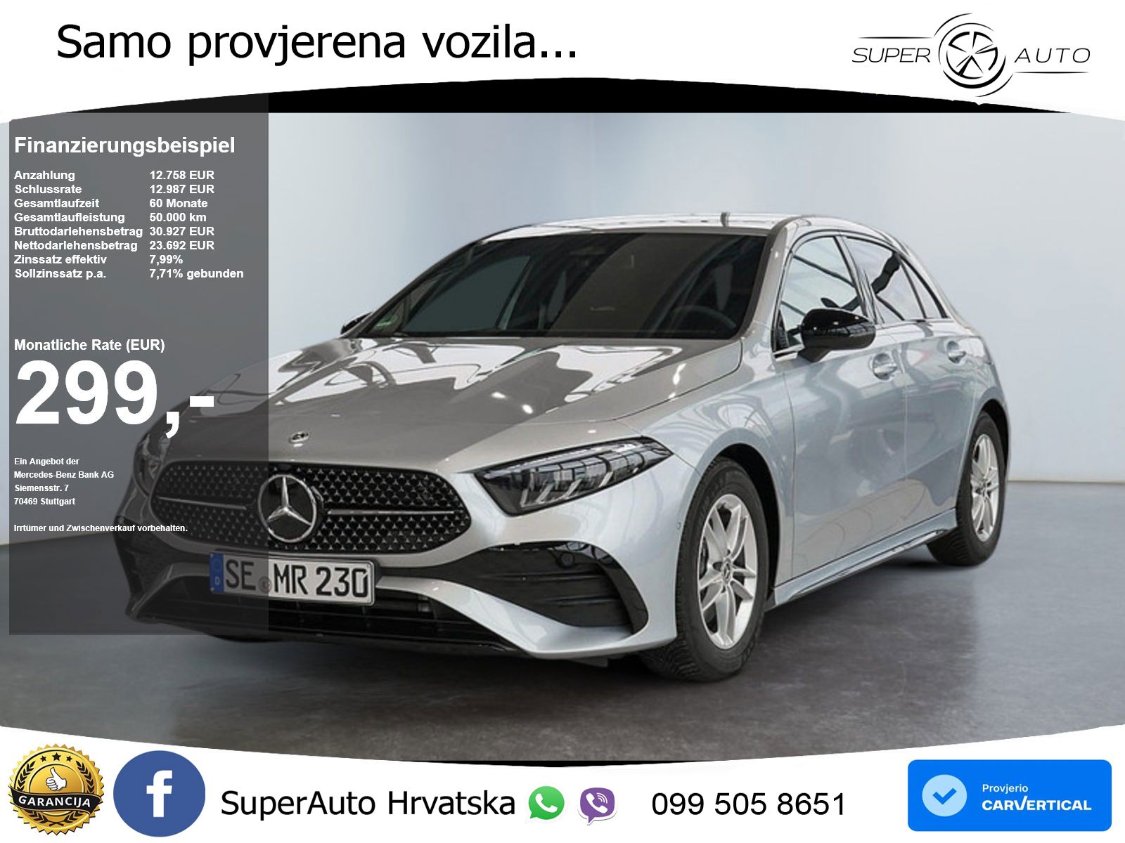 Mercedes-Benz A 200d 8G-DCT AMG LED+GR SJED+ACC