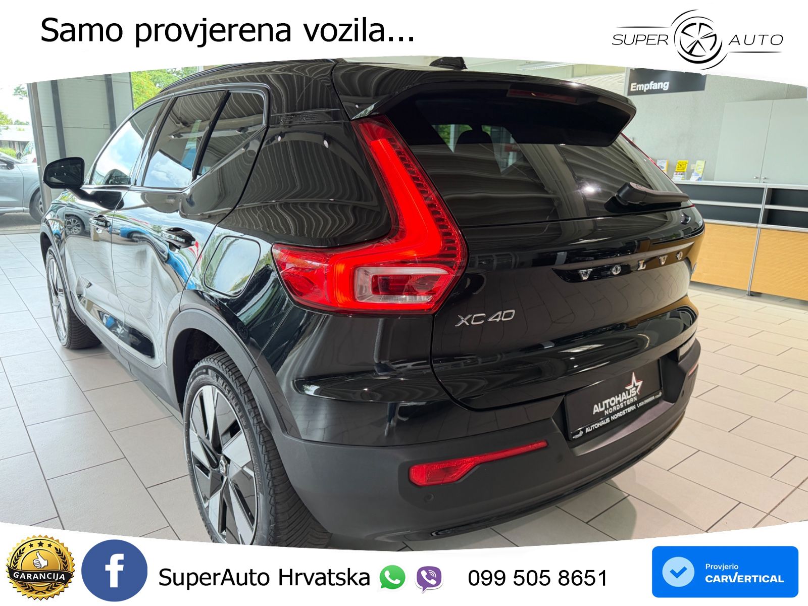 Volvo XC40 Recharge 82 kWh 252 KS Single Motor Extended Range LED+GR SJED+ACC