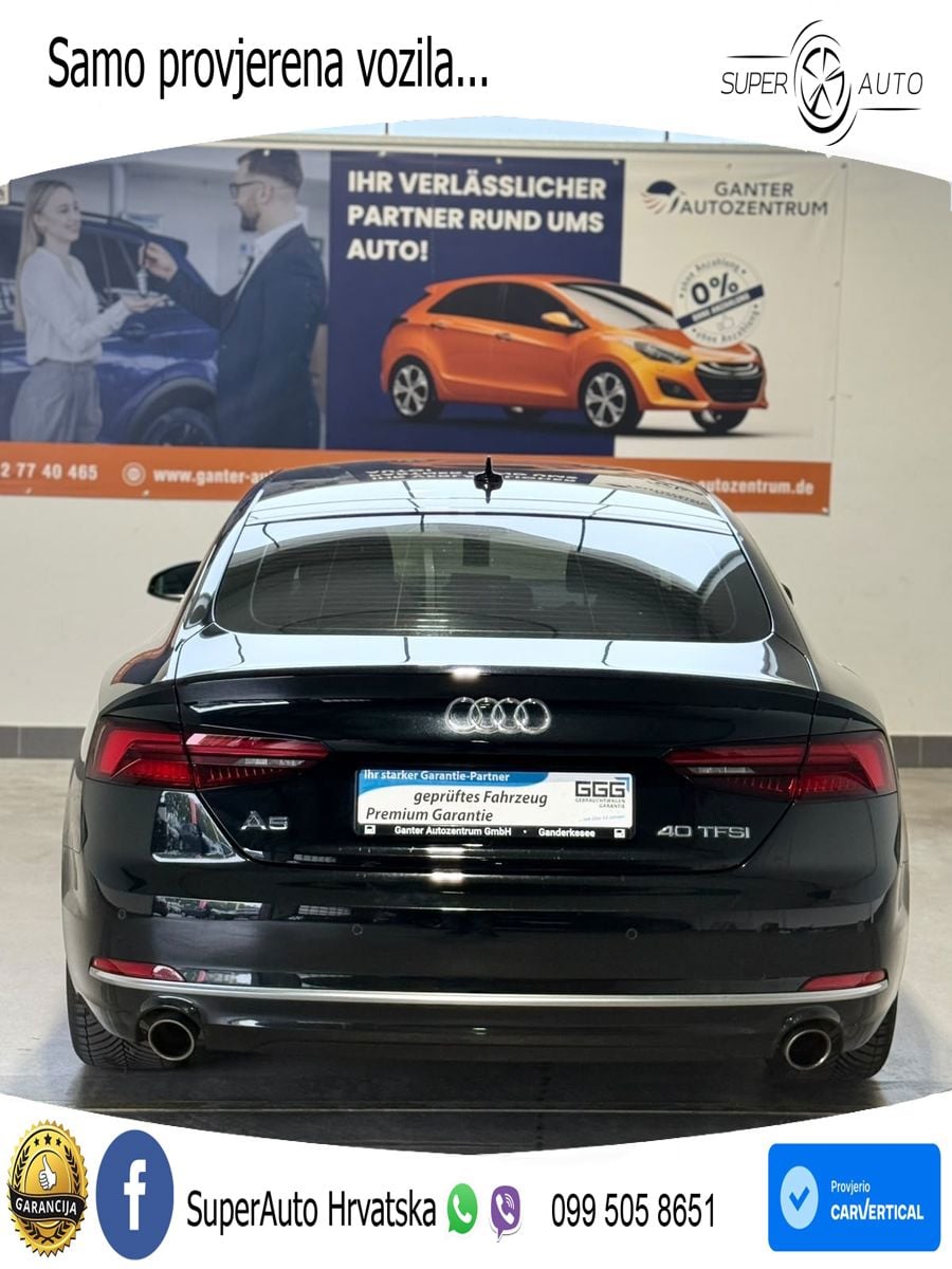 Audi A5 Sportback 40 TFSI (190 KS) S tronic LED+GR SJED+ACC