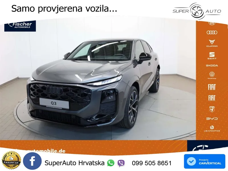 Audi Q3 Sportback 2.0 TFSI (204 KS) quattro S tronic S line LED+GR SJED+ACC