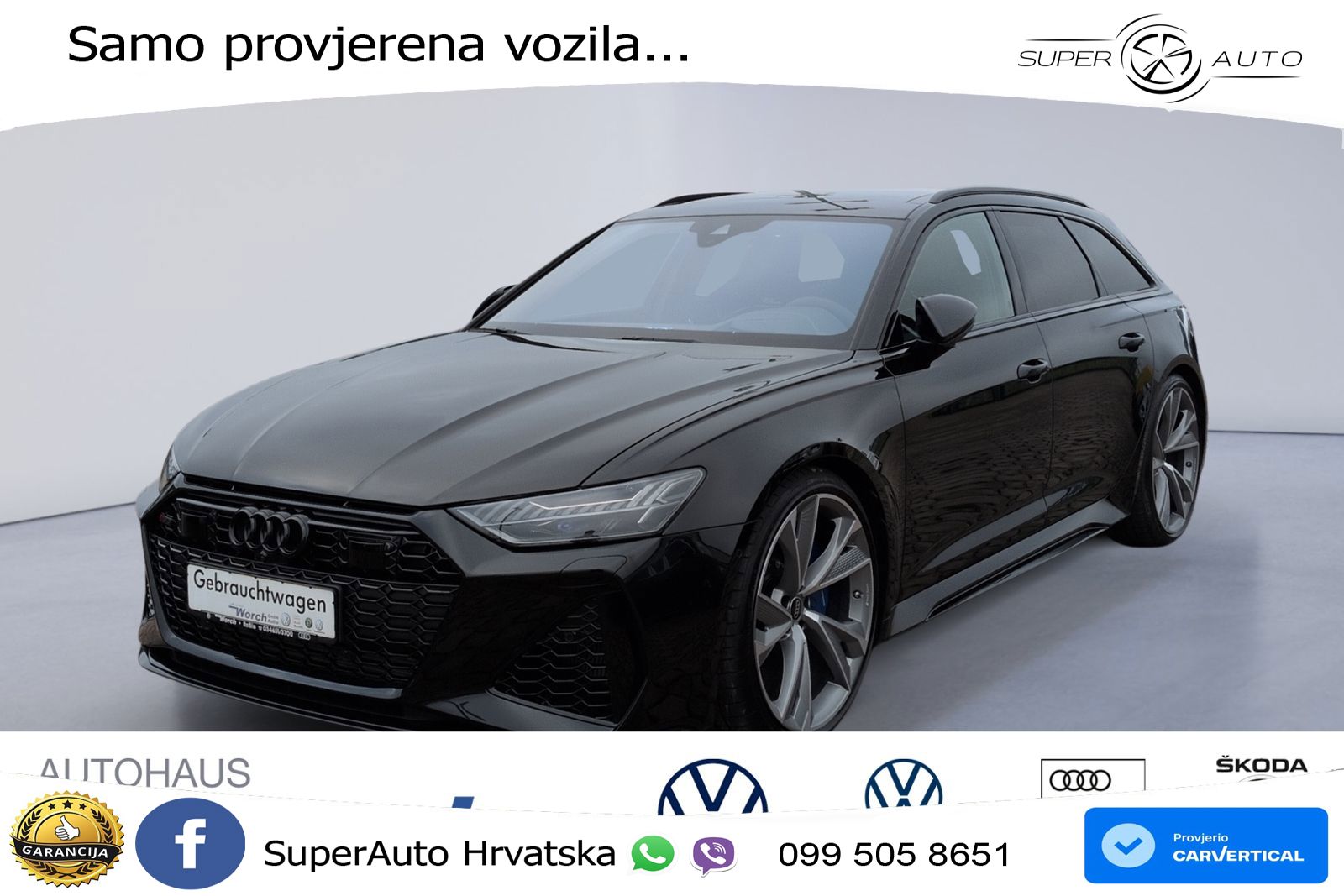 Audi RS6 Avant 4.0 TFSI V8 performance (630 KS)  quattro tiptronic Kuka LED+GR SJED+ACC