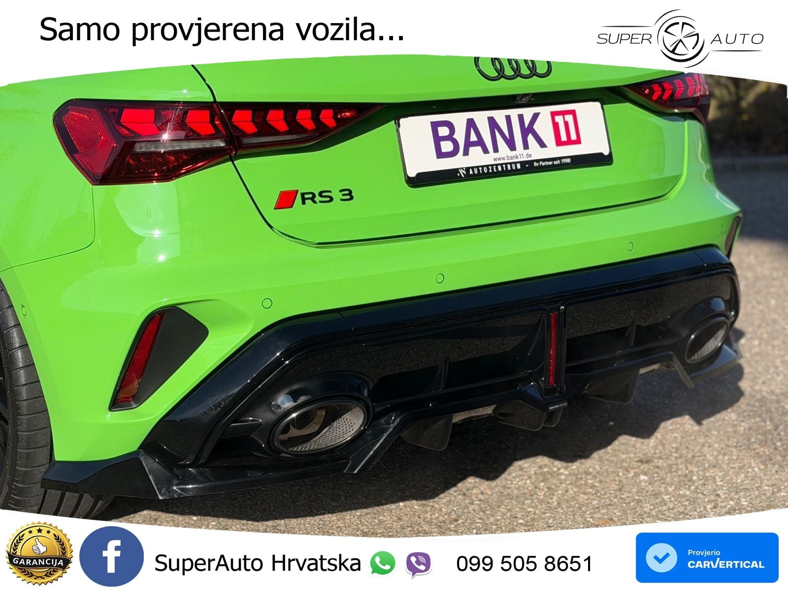 Audi RS3 Sedan 2.5 TFSI (400 KS) quattro S tronic LED+GR SJED+ACC