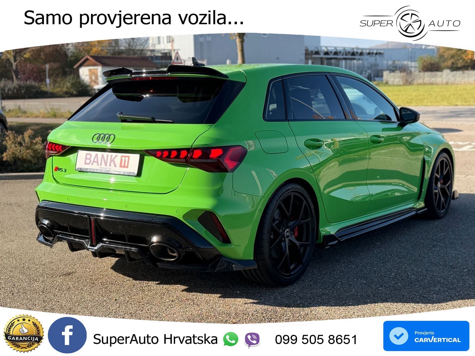 Audi RS3 Sedan 2.5 TFSI (400 KS) quattro S tronic LED+GR SJED+ACC