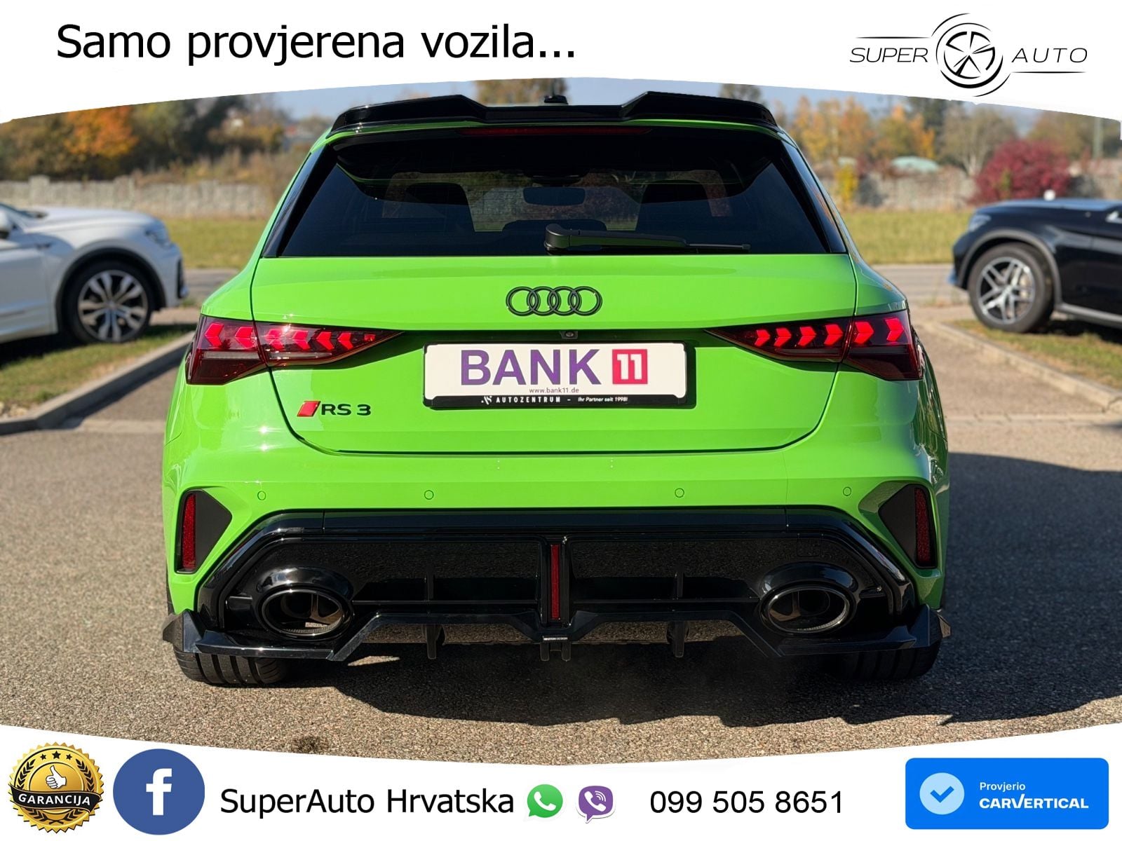 Audi RS3 Sedan 2.5 TFSI (400 KS) quattro S tronic LED+GR SJED+ACC