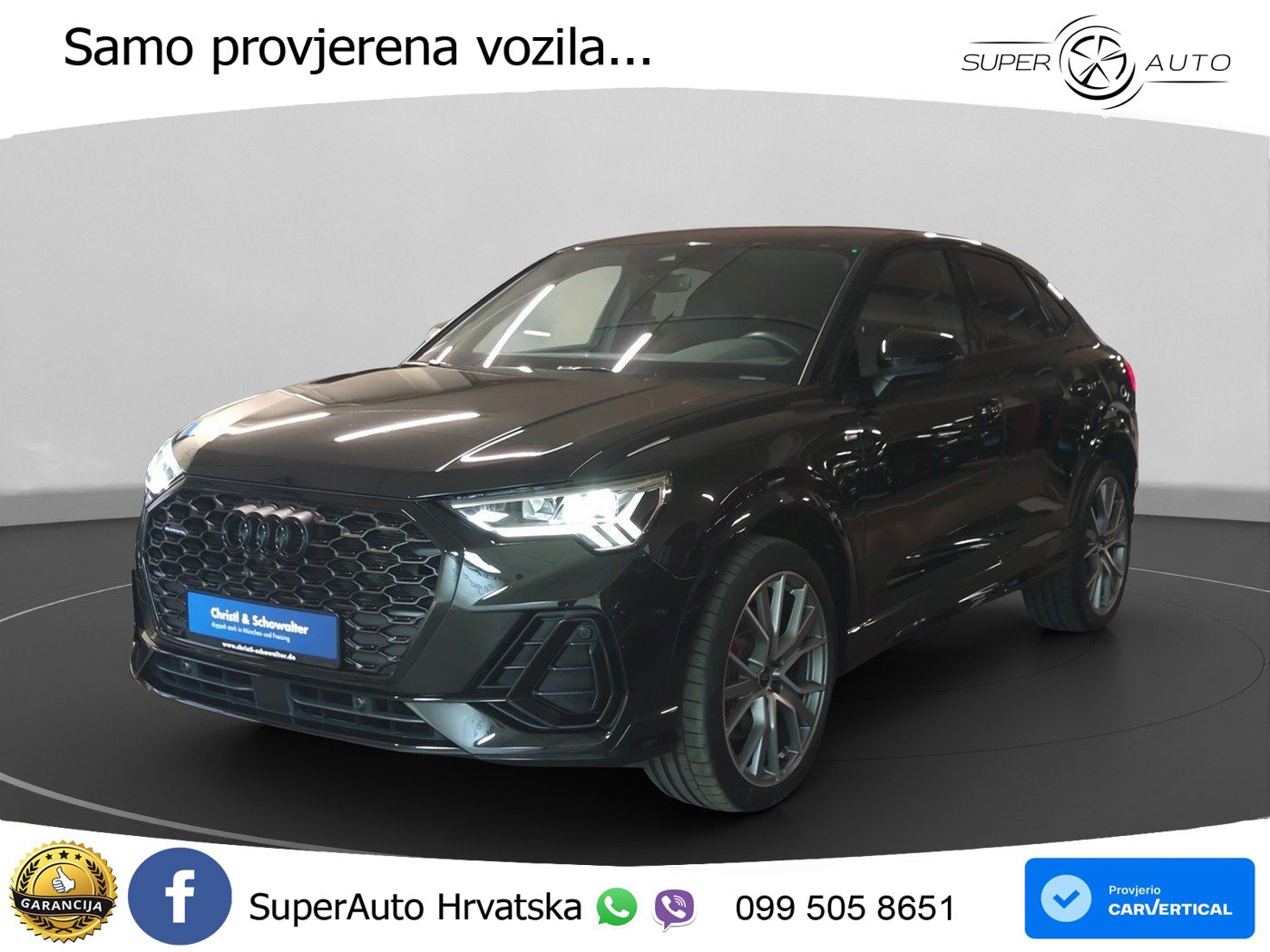 Audi Q3 II Sportback 45 TFSI (245 KS) quattro S tronic S line LED+GR SJED+ACC