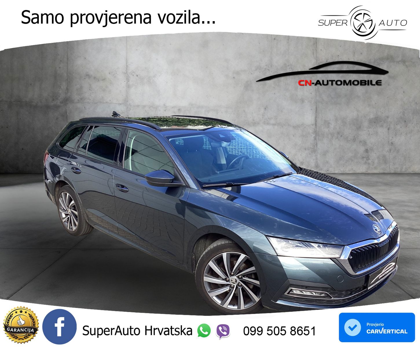 Škoda Octavia Combi 2.0 TDI (150 KS) DSG LED+GR SJED+ACC