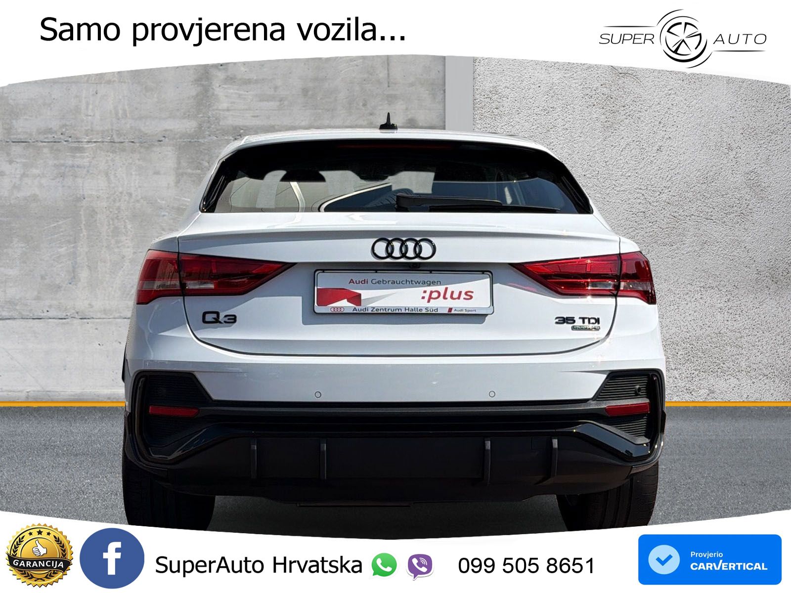 Audi Q3 Sportback 35 TDI (150 KS) quattro S tronic S line LED+GR SJED+ACC