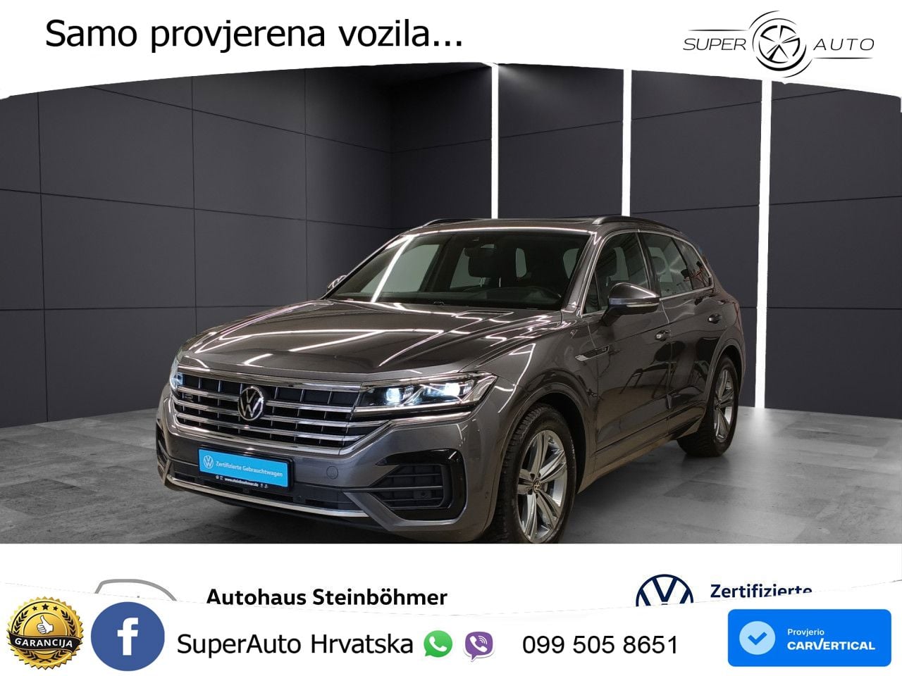 Volkswagen Touareg 3.0 V6 TDI (231 KS) 4MOTION Tiptronic R-Line ZRAČNI+ACC+GR SJED+KAM+PANO
