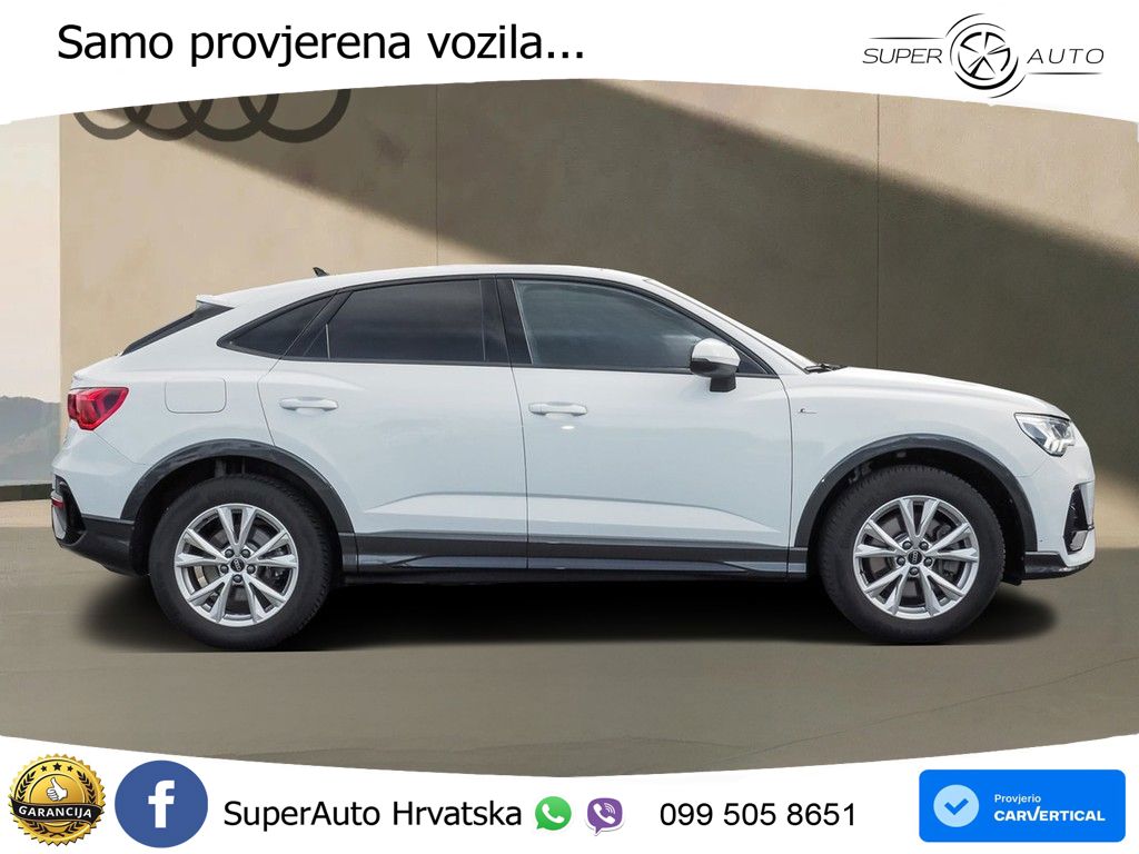 Audi Q3 Sportback 40 TFSI (190 KS) quattro S tronic S line LED+GR SJED+ACC