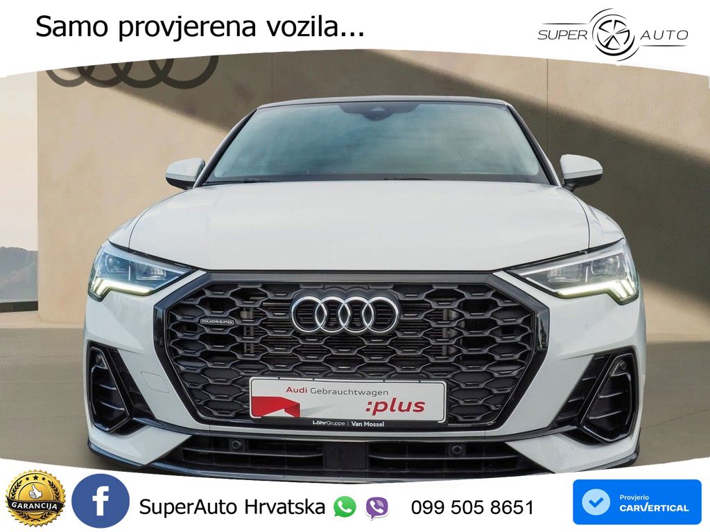 Audi Q3 Sportback 40 TFSI (190 KS) quattro S tronic S line LED+GR SJED+ACC