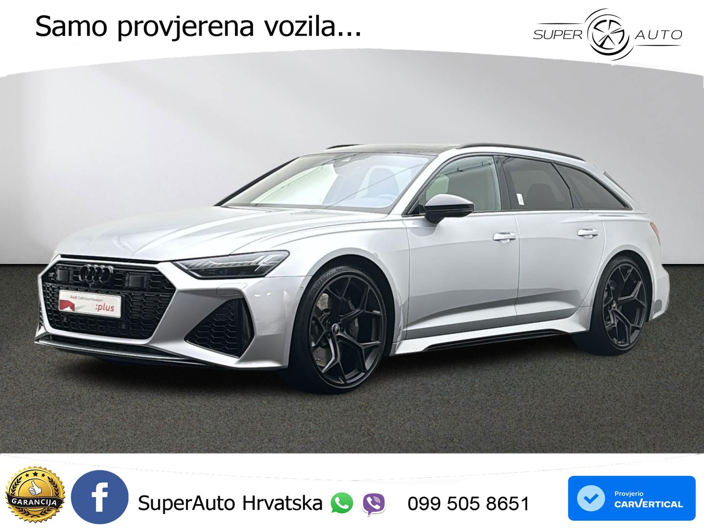 Audi RS6 Avant 4.0 TFSI V8 performance (630 KS)  quattro tiptronic ACC+HEAD+4xGR SJED+360+PANO