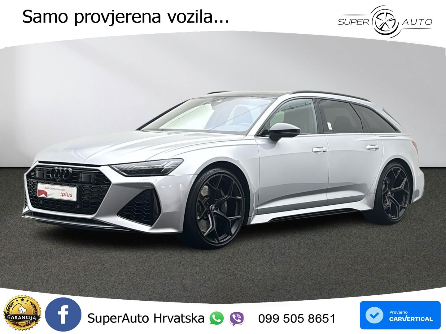 Audi RS6 Avant 4.0 TFSI V8 performance (630 KS)  quattro tiptronic ACC+HEAD+4xGR SJED+360+PANO