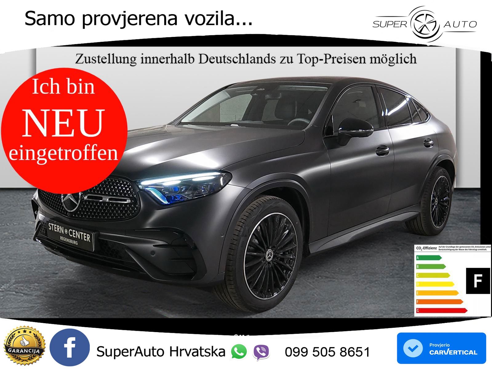 Mercedes GLC Coupe 450d (367 KS) 4MATIC 9G-TRONIC AMG ACC+GR SJED+360+PANO