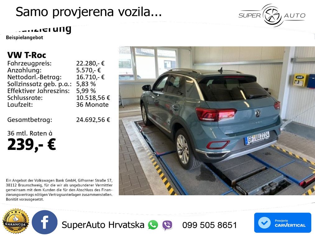 Volkswagen T-Roc I 1.5 TSI (150 KS) DSG LED+GR SJED+ACC