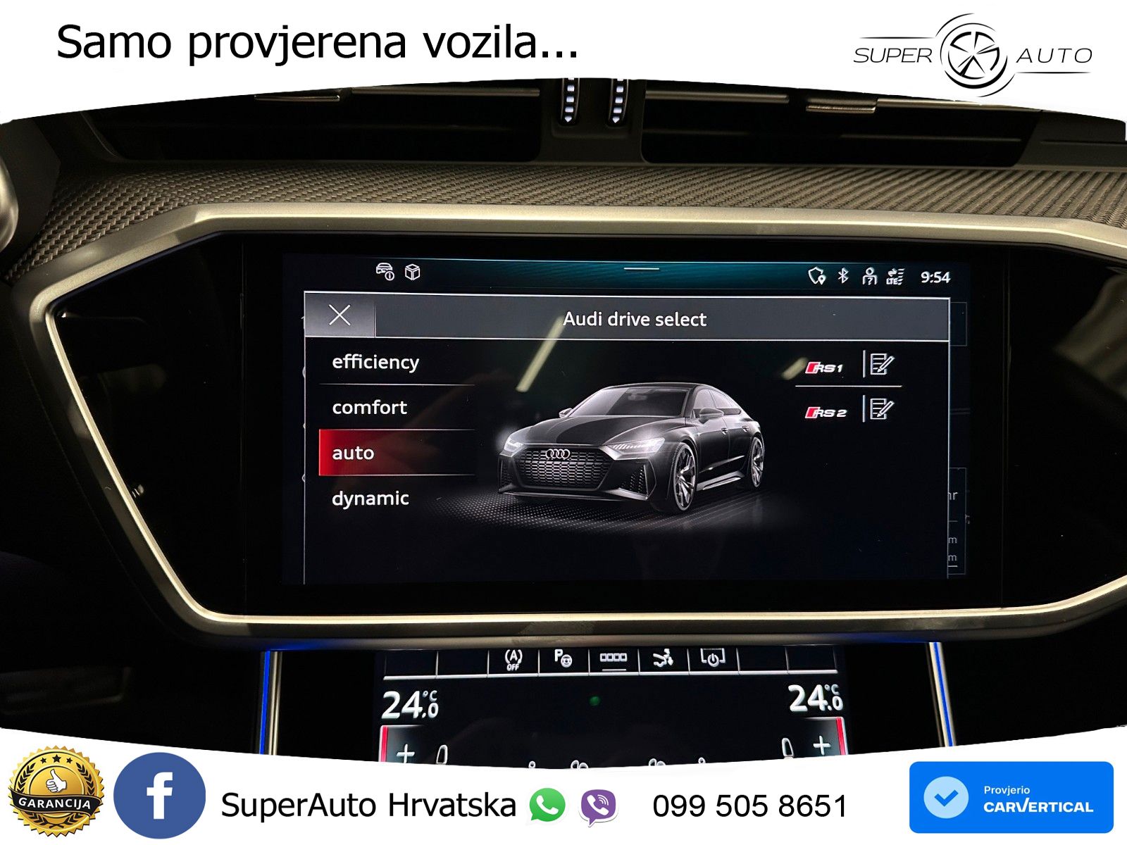 Audi RS7 4.0 TFSI V8 performance (630 KS) quattro tiptronic LED+GR SJED+ACC