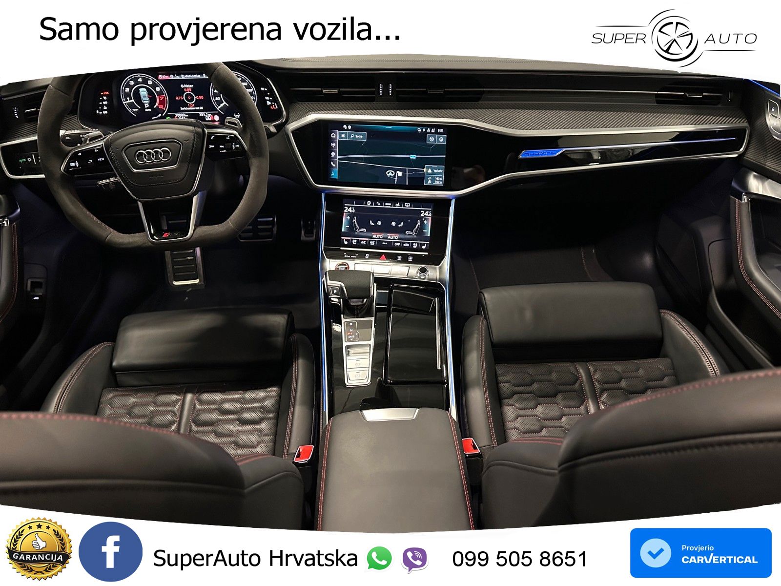 Audi RS7 4.0 TFSI V8 performance (630 KS) quattro tiptronic LED+GR SJED+ACC