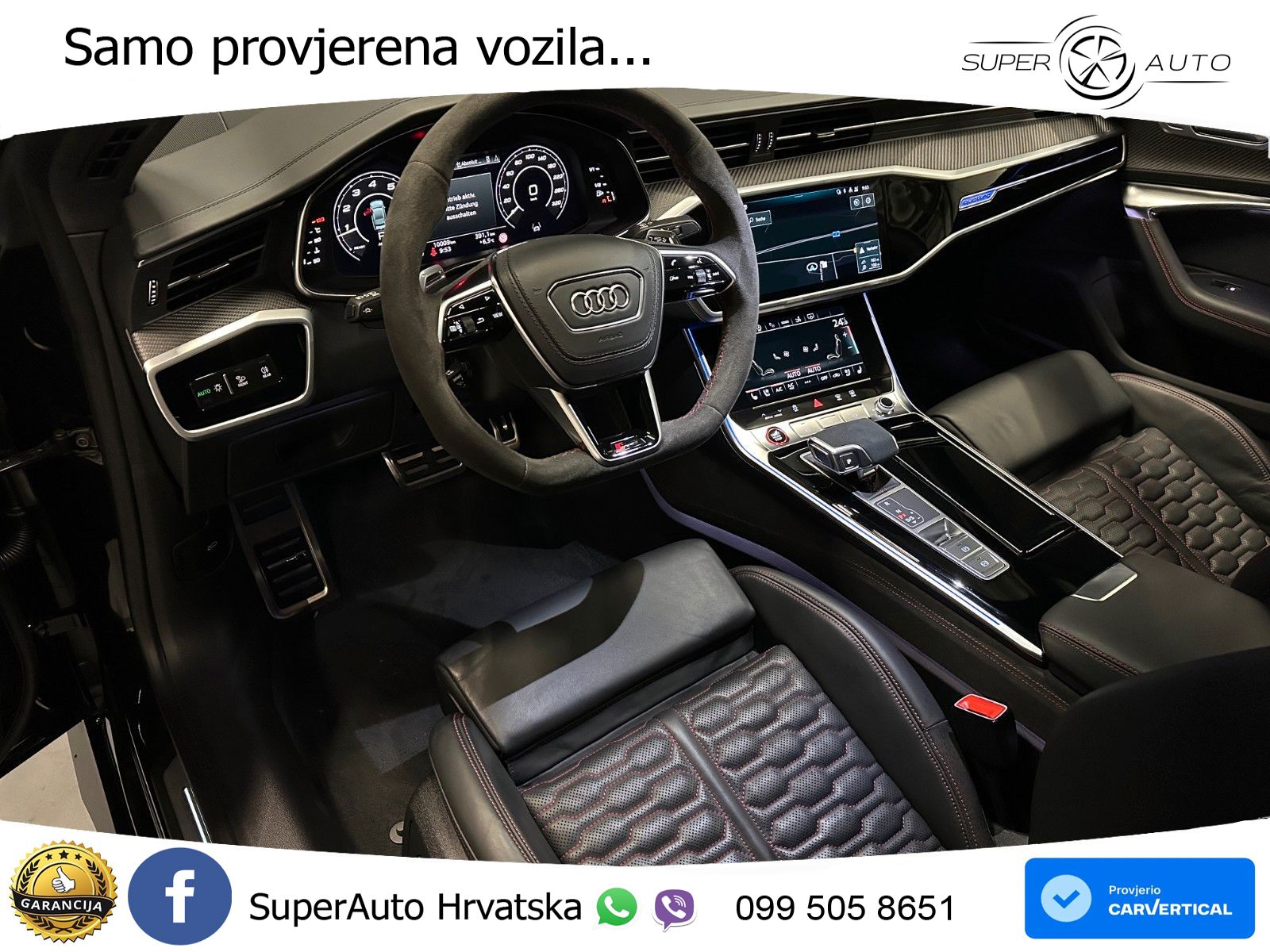 Audi RS7 4.0 TFSI V8 performance (630 KS) quattro tiptronic LED+GR SJED+ACC