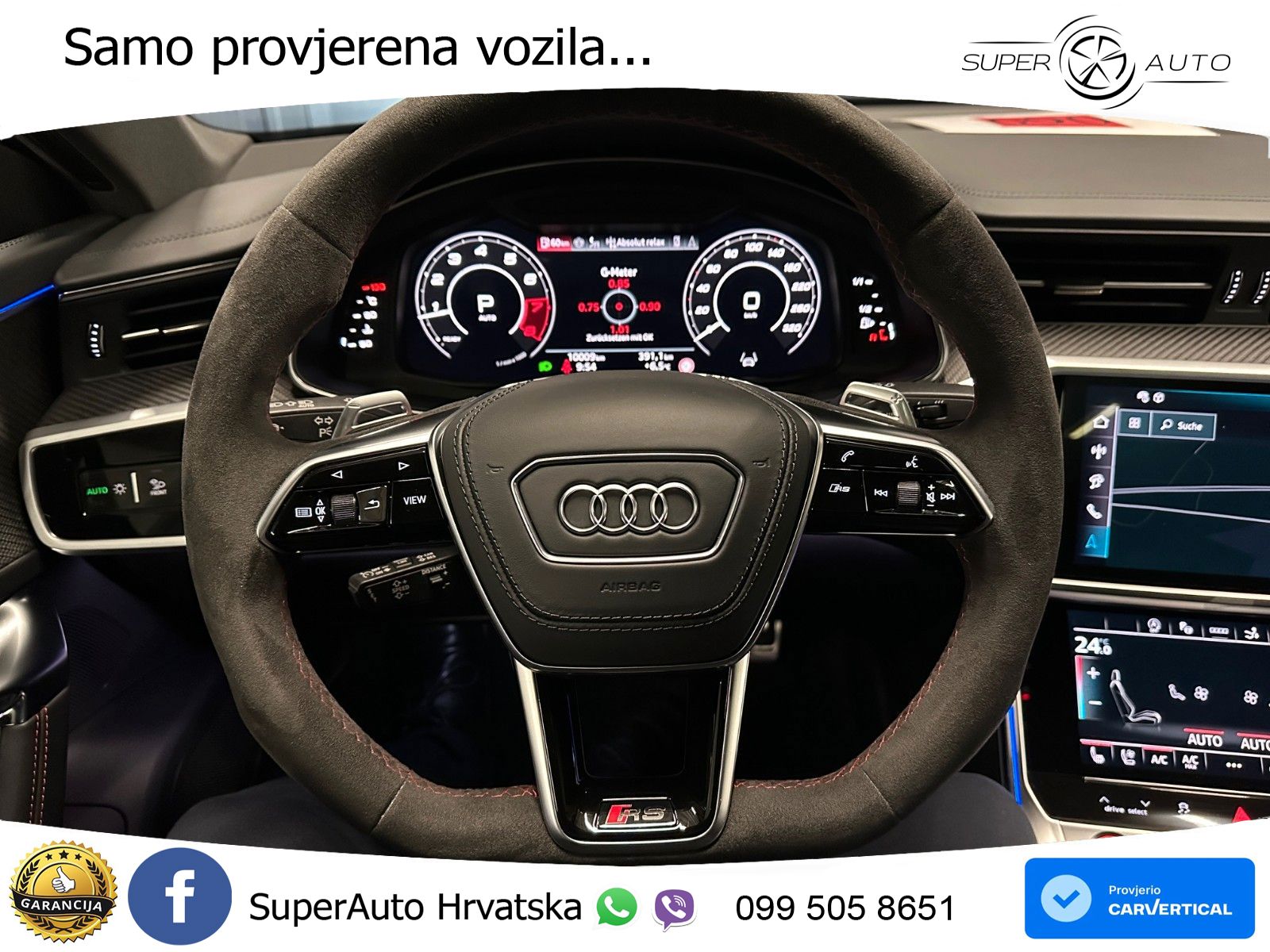 Audi RS7 4.0 TFSI V8 performance (630 KS) quattro tiptronic LED+GR SJED+ACC