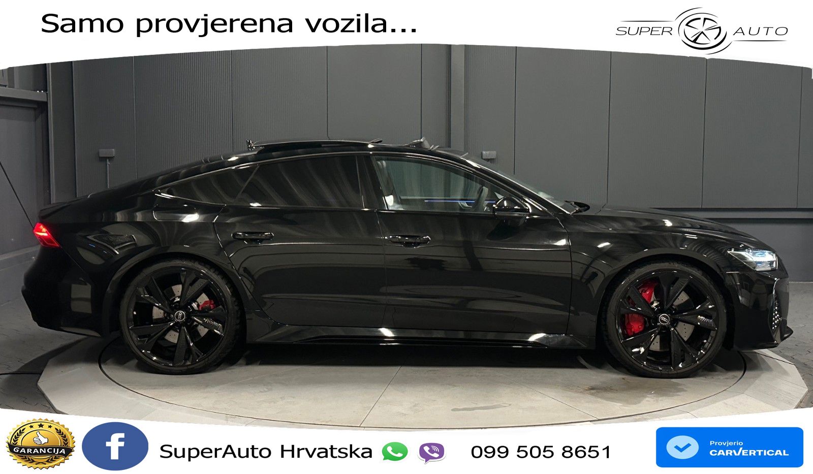 Audi RS7 4.0 TFSI V8 performance (630 KS) quattro tiptronic LED+GR SJED+ACC