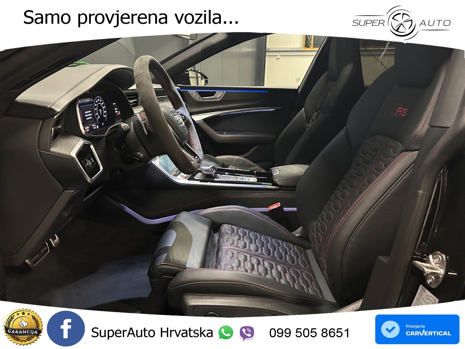 Audi RS7 4.0 TFSI V8 performance (630 KS) quattro tiptronic LED+GR SJED+ACC