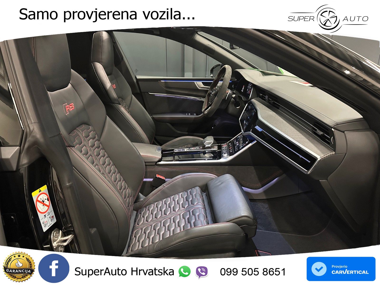 Audi RS7 4.0 TFSI V8 performance (630 KS) quattro tiptronic LED+GR SJED+ACC
