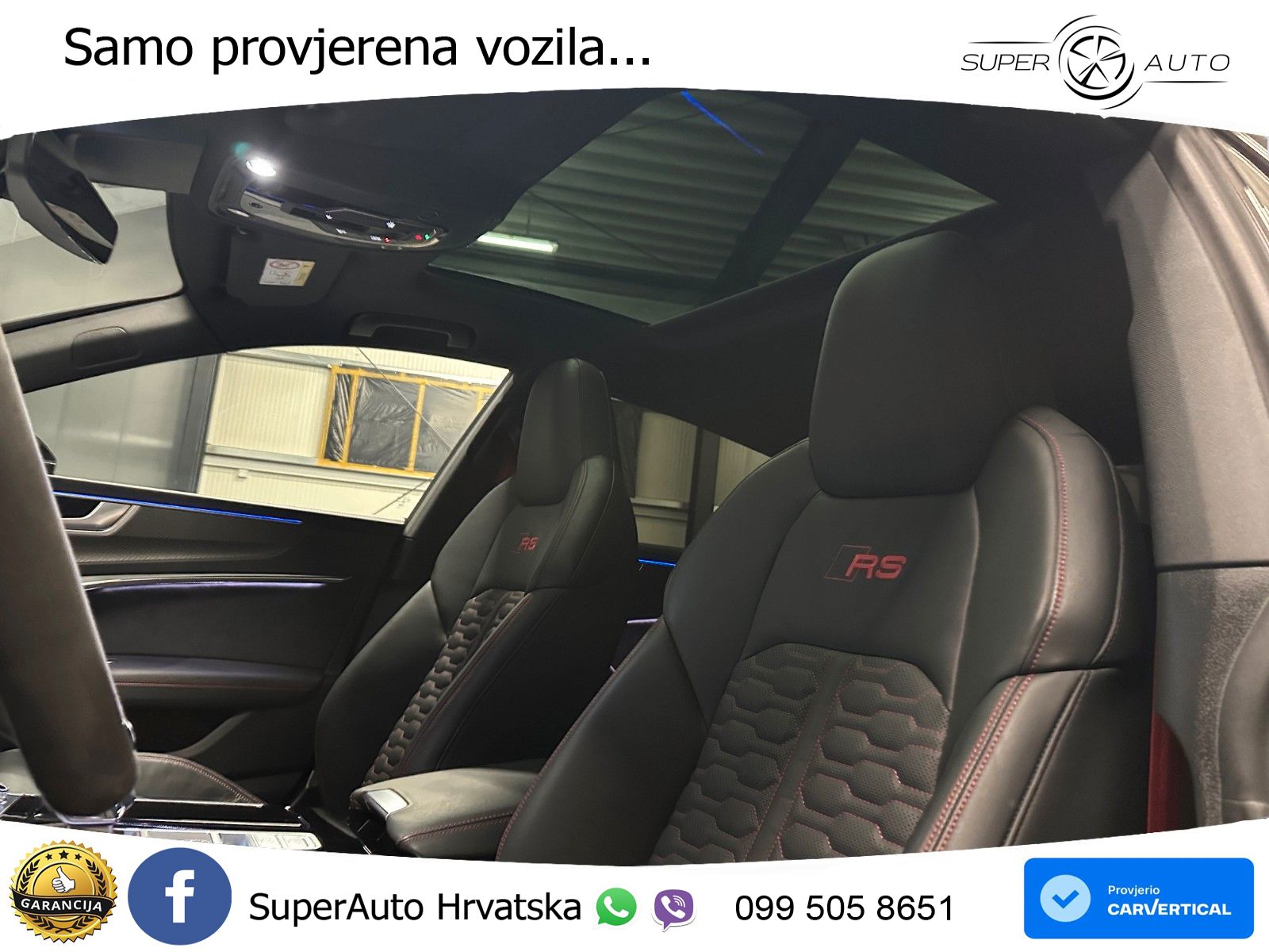 Audi RS7 4.0 TFSI V8 performance (630 KS) quattro tiptronic LED+GR SJED+ACC