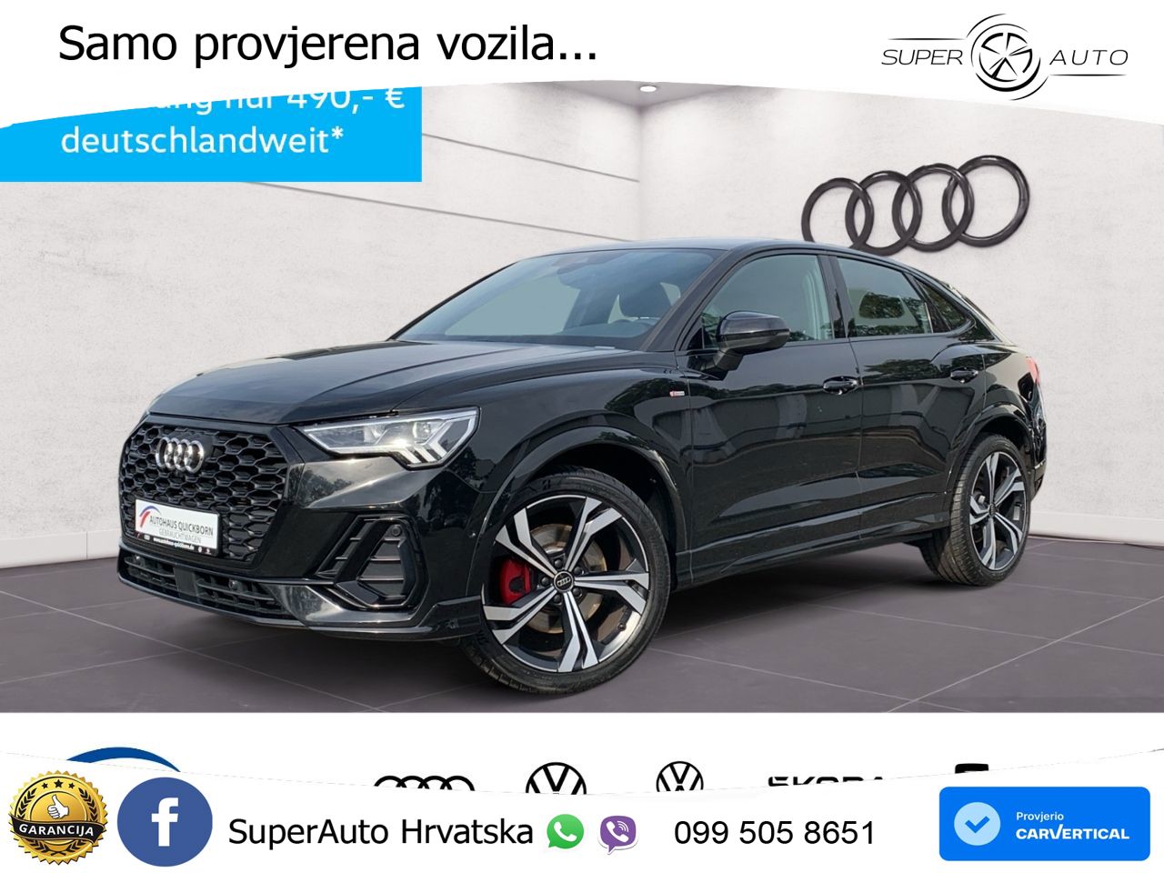 Audi Q3 II Sportback 40 TFSI (190 KS) quattro S tronic S line LED+GR SJED+ACC