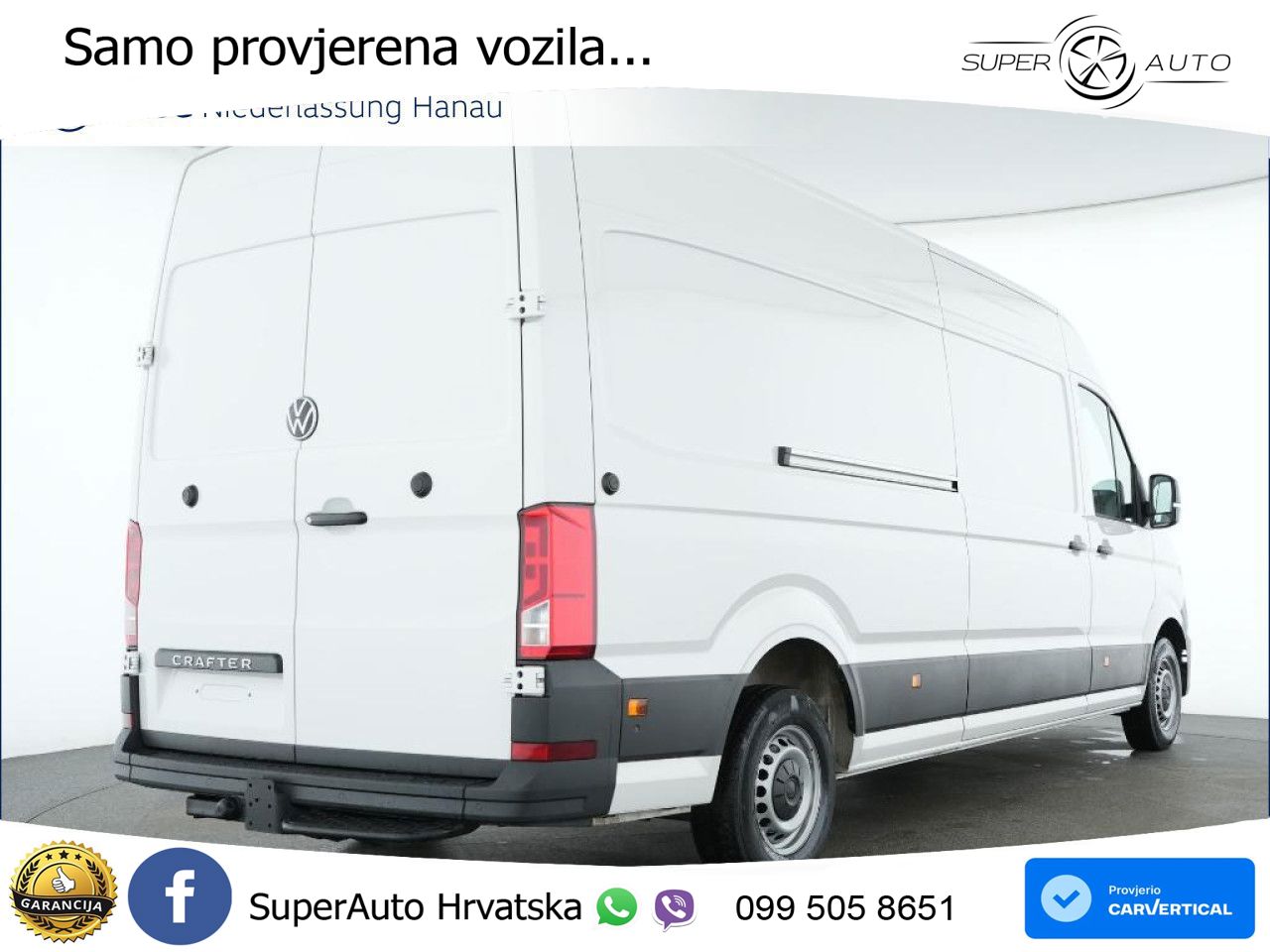 Volkswagen Crafter Kasten lang Kamera Vorb. AHK DAB Euro6 140 KS