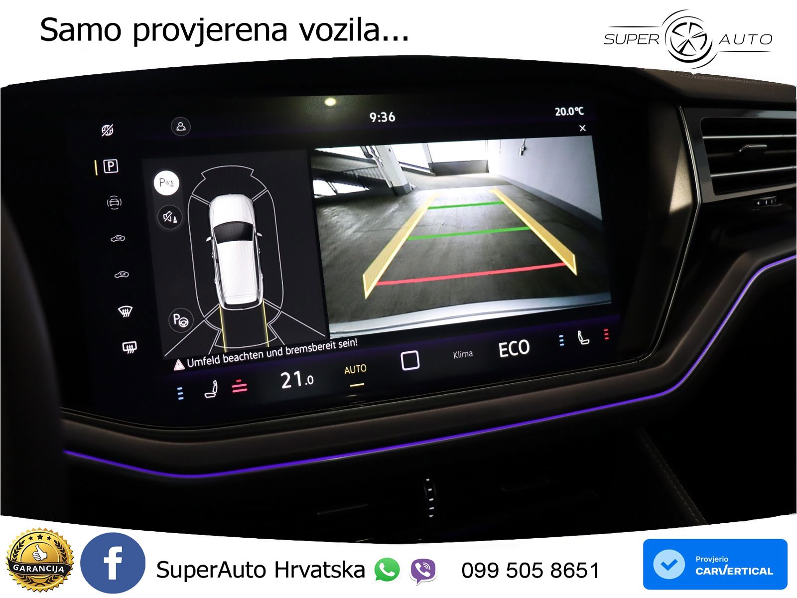 Volkswagen Touareg 3.0 V6 TDI (286 KS) 4MOTION Tiptronic ZRAČNI+ACC+GR SJED+KAM+PANO