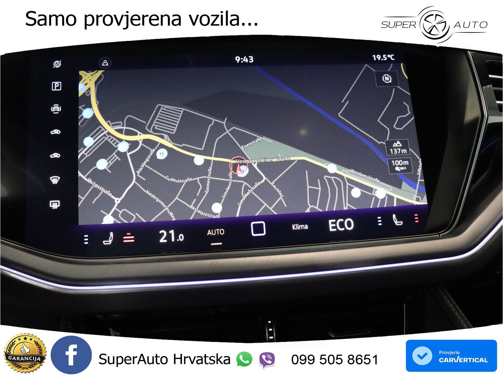 Volkswagen Touareg 3.0 V6 TDI (286 KS) 4MOTION Tiptronic ZRAČNI+ACC+GR SJED+KAM+PANO