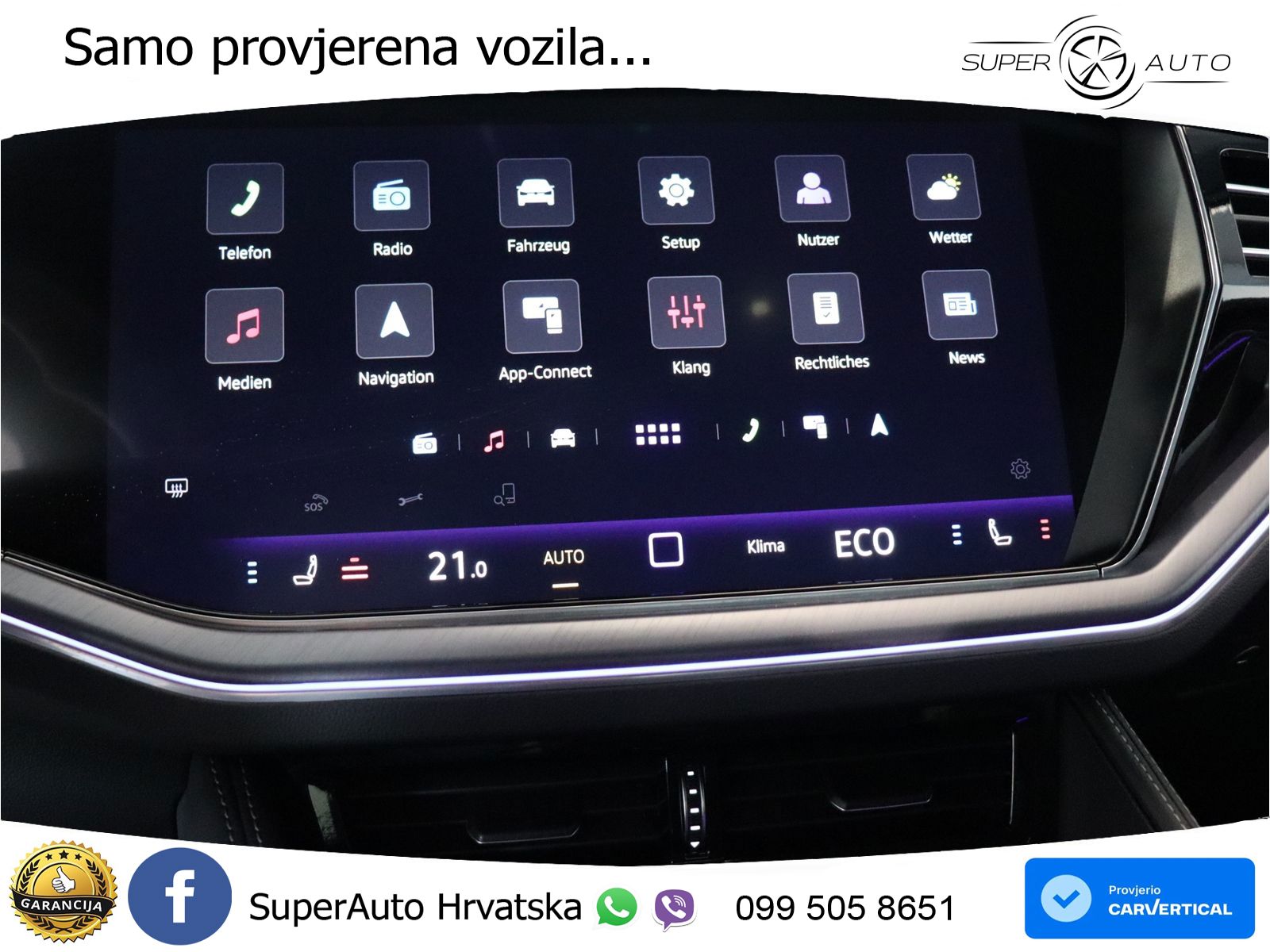 Volkswagen Touareg 3.0 V6 TDI (286 KS) 4MOTION Tiptronic ZRAČNI+ACC+GR SJED+KAM+PANO