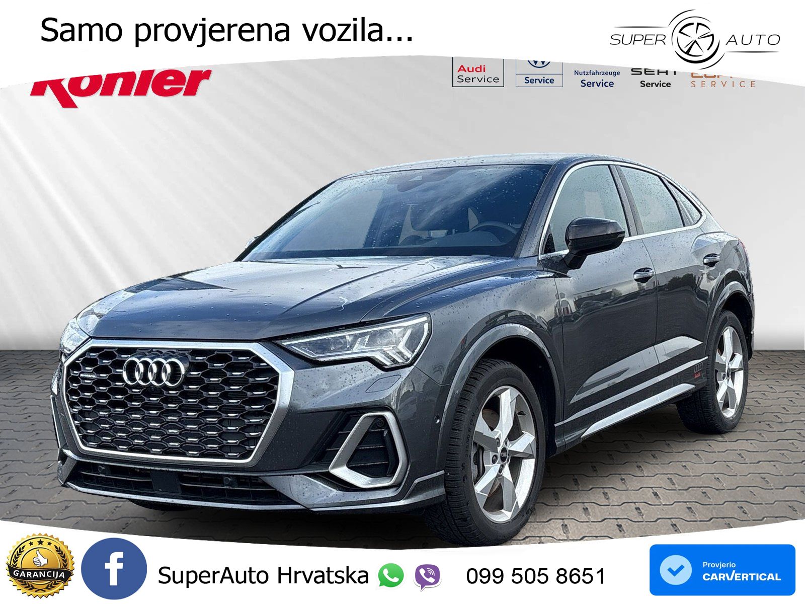 Audi Q3 Sportback 40 TDI (200 KS) quattro S tronic S line MATRIX+GR SJED+KAM