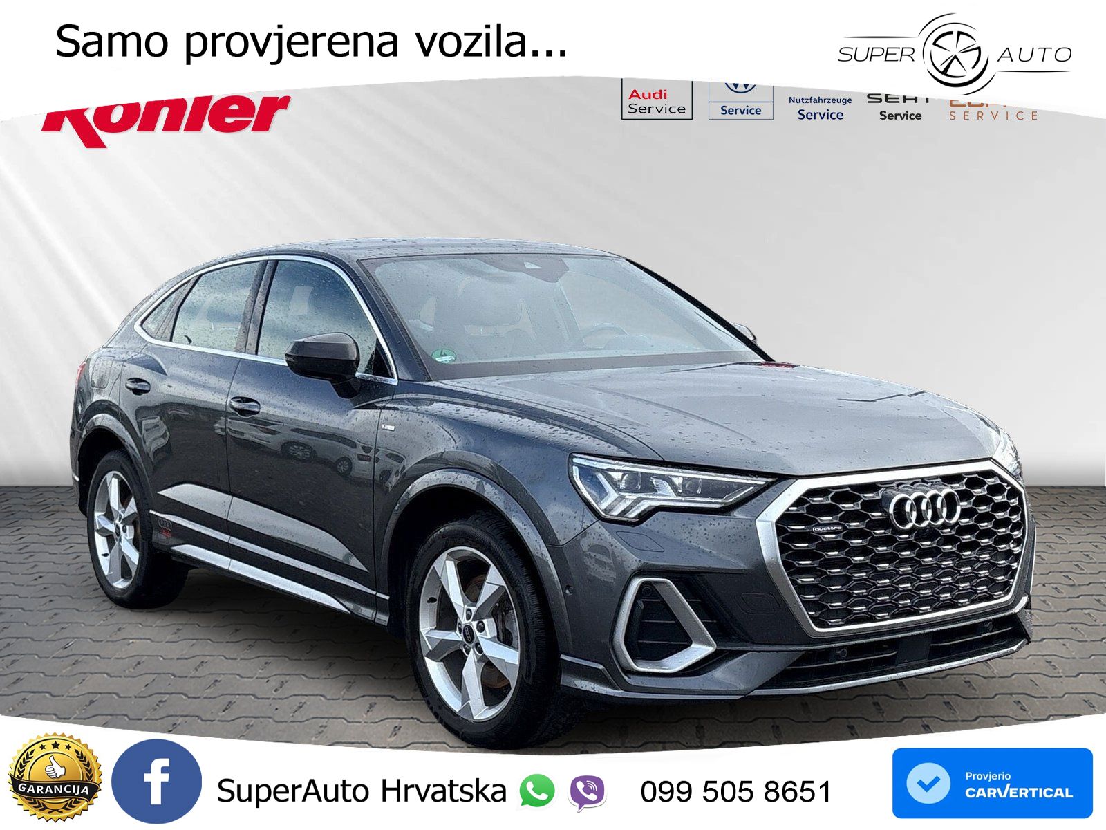 Audi Q3 Sportback 40 TDI (200 KS) quattro S tronic S line MATRIX+GR SJED+KAM