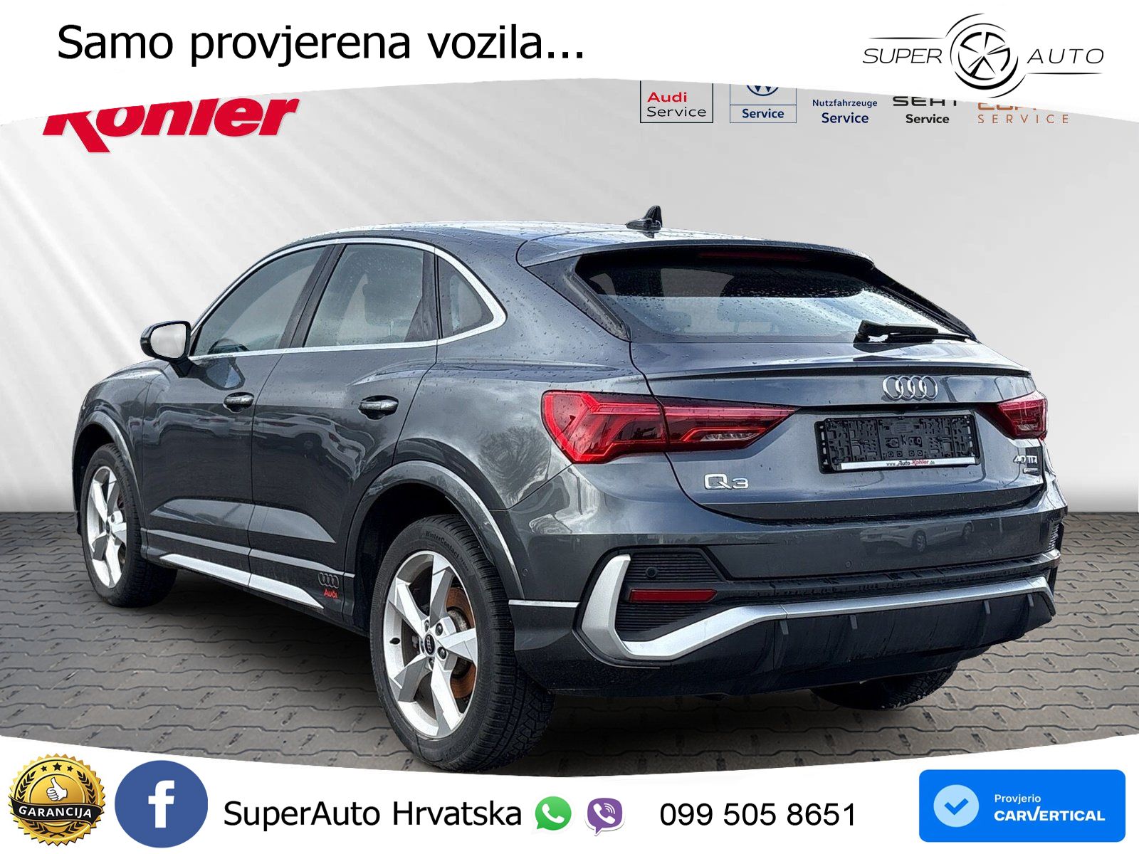 Audi Q3 Sportback 40 TDI (200 KS) quattro S tronic S line MATRIX+GR SJED+KAM