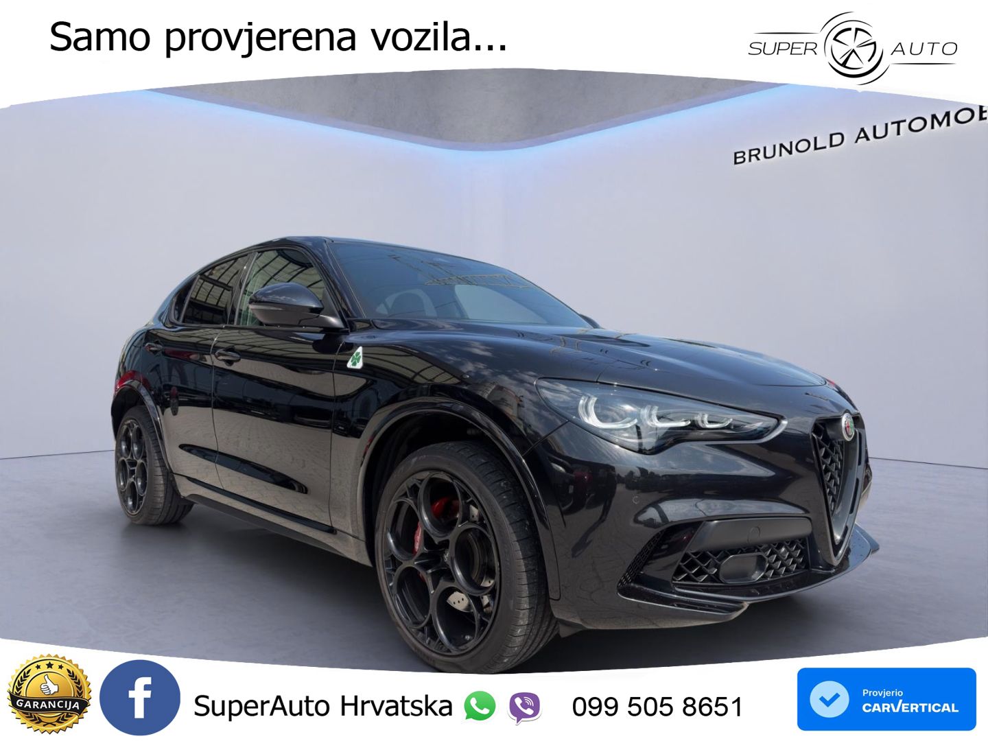 Alfa Romeo Stelvio Quadrifoglio 2.9 V6 Bi-Turbo (520 KS) Q4 Automatic LED+GR SJED+ACC