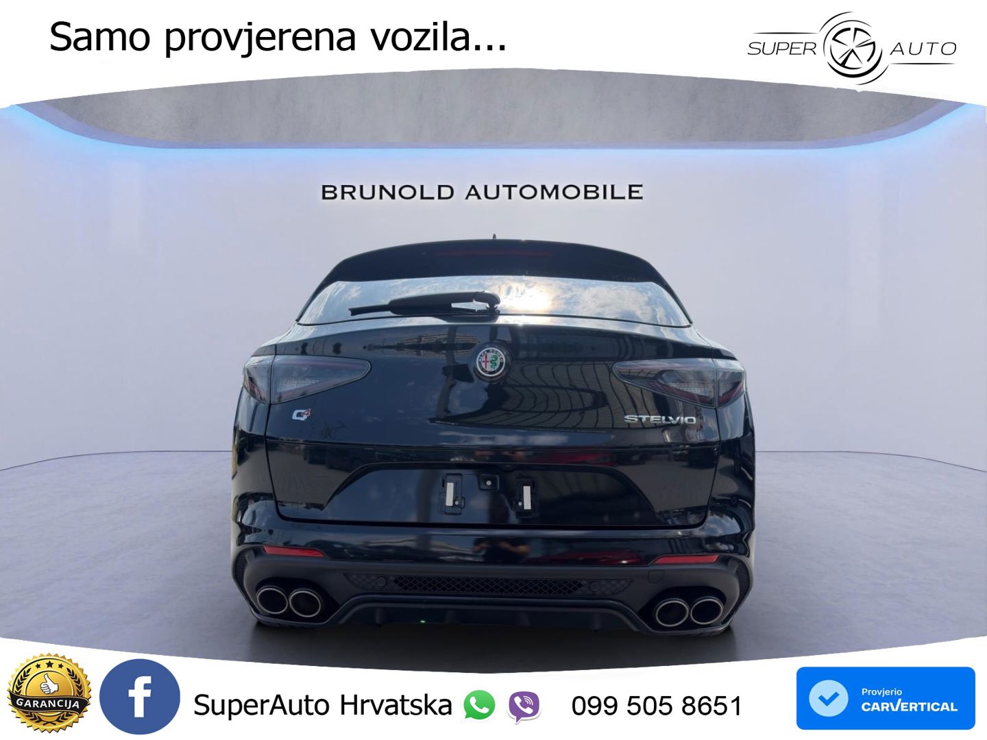 Alfa Romeo Stelvio Quadrifoglio 2.9 V6 Bi-Turbo (520 KS) Q4 Automatic LED+GR SJED+ACC