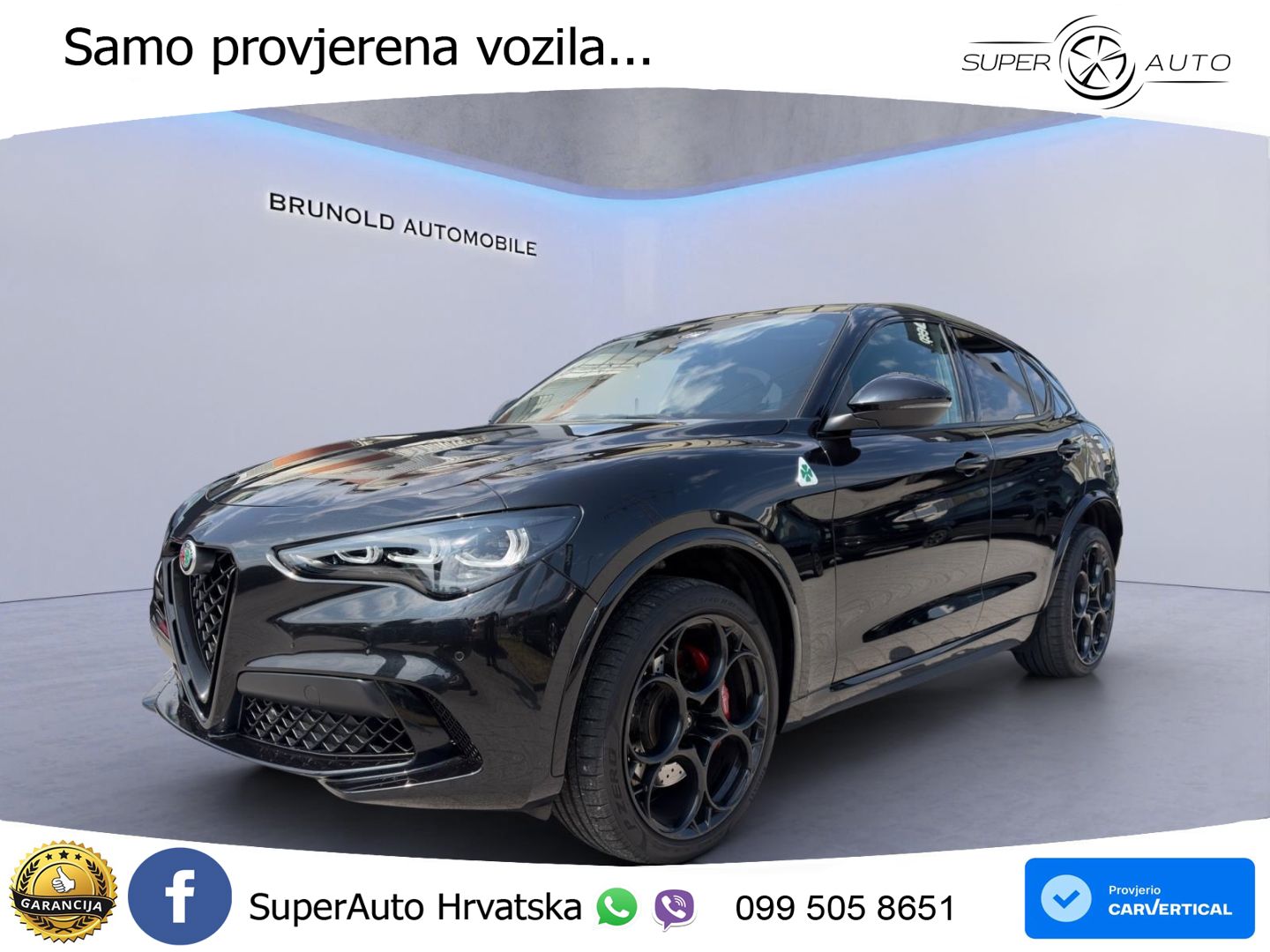 Alfa Romeo Stelvio Quadrifoglio 2.9 V6 Bi-Turbo (520 KS) Q4 Automatic LED+GR SJED+ACC