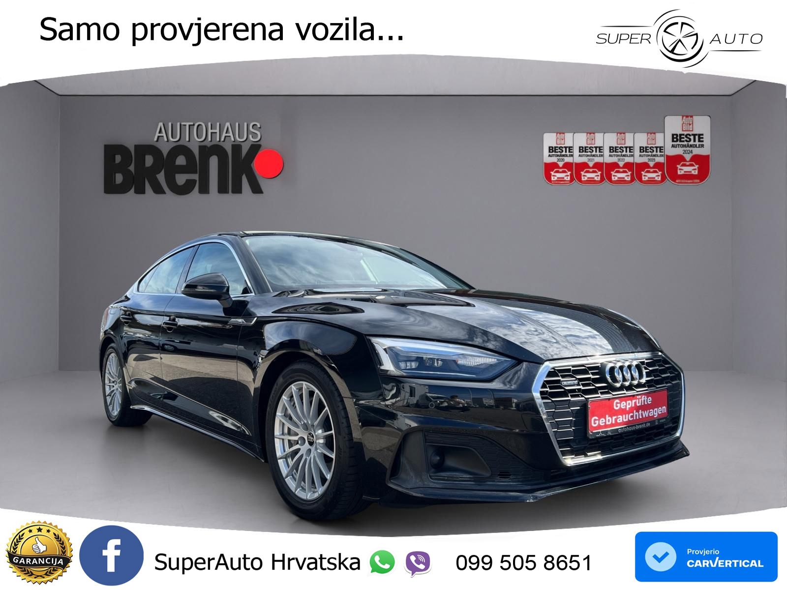 Audi A5 Sportback 45 TFSI (265 KS) quattro S tronic LED+GR SJED+ACC