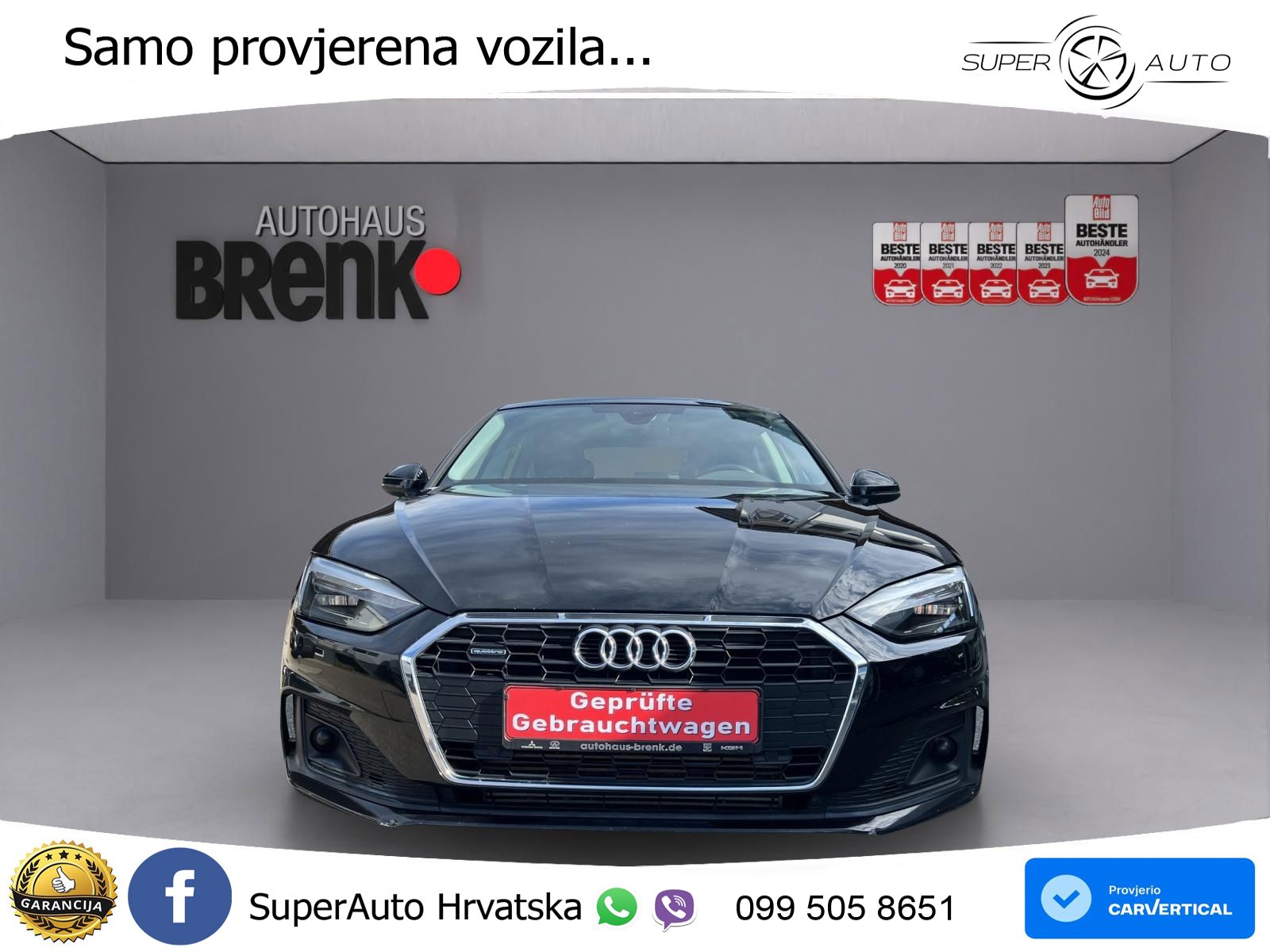 Audi A5 Sportback 45 TFSI (265 KS) quattro S tronic LED+GR SJED+ACC