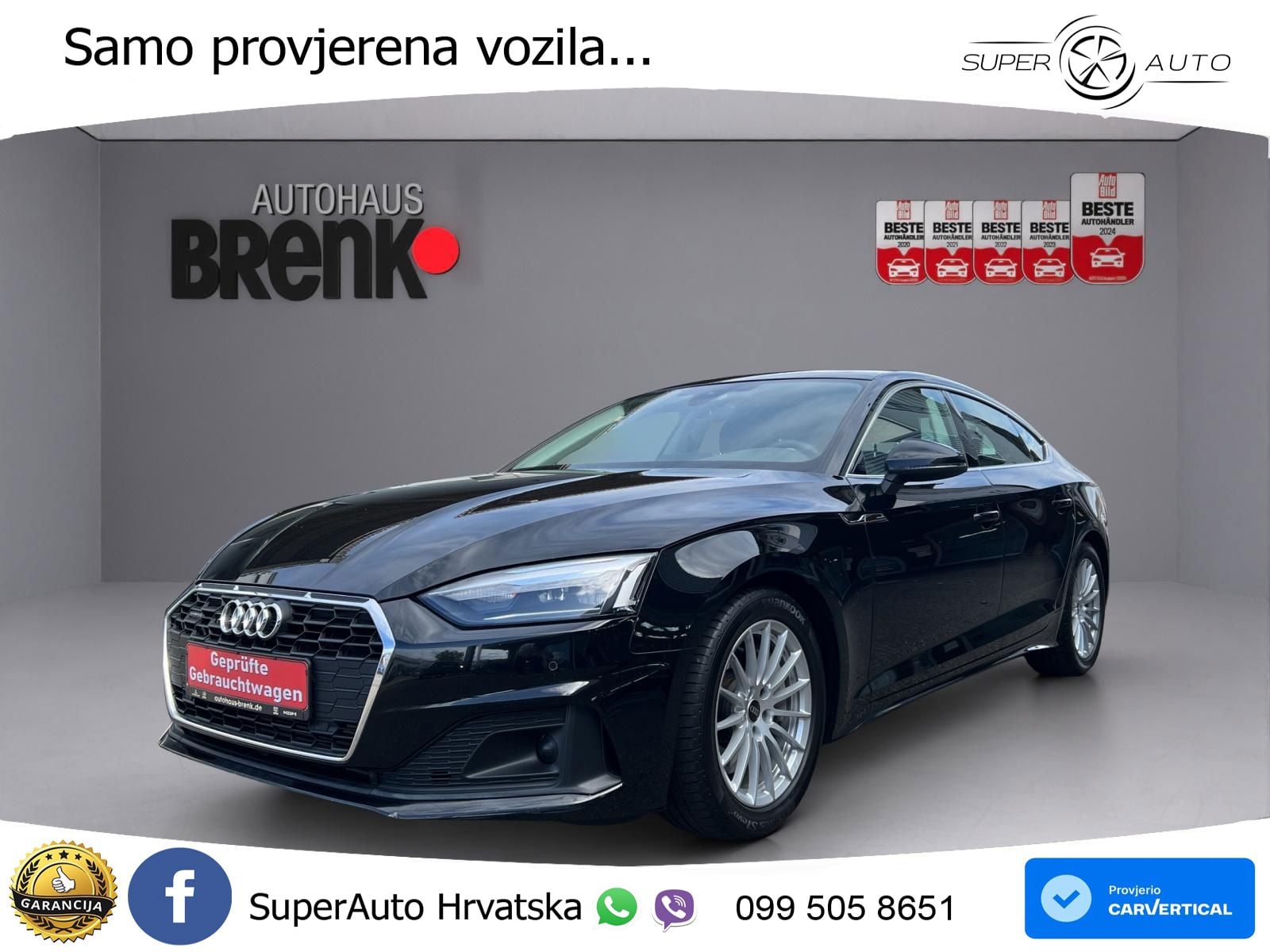 Audi A5 Sportback 45 TFSI (265 KS) quattro S tronic LED+GR SJED+ACC